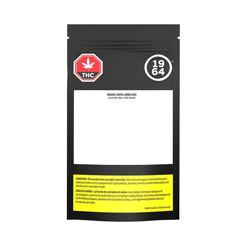 1964 : ORGANIC SUPER LEMON HAZE PRE-ROLL 5 ORGANIC SUPER LEMON HAZE PRE ROLL c