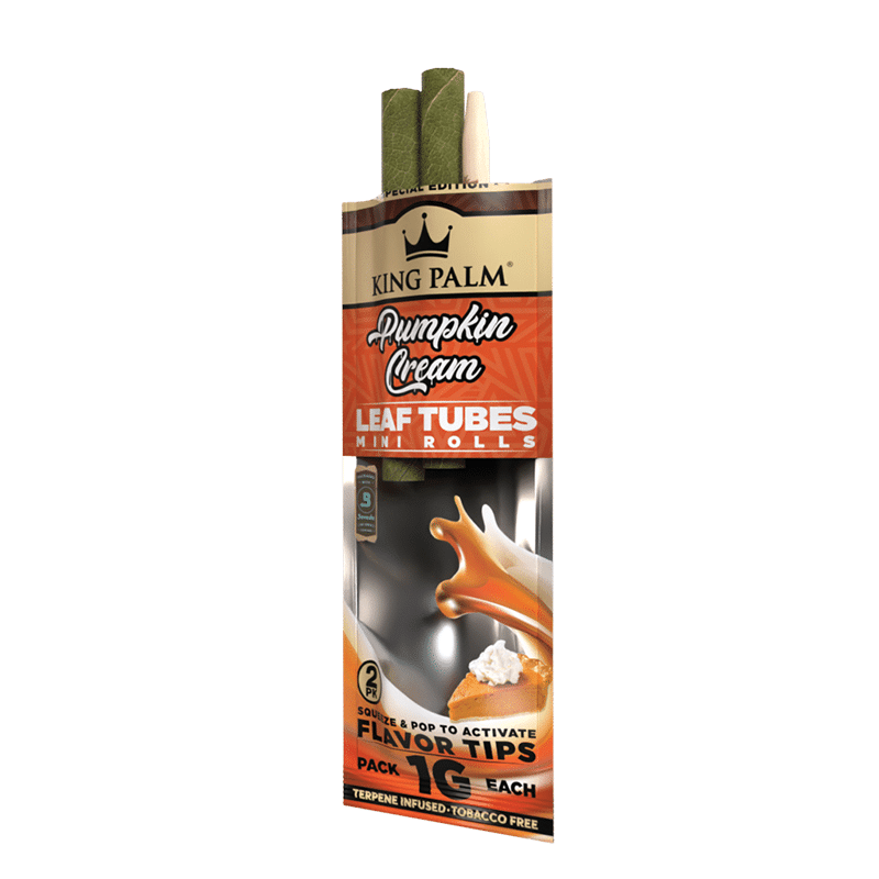 King Palm Mini Pre-roll Pouch 2x1g- Pumpkin Cream (Maq) 2 King Palm Mini Pre roll Pouch xg Pumpkin Cream (Maq) a