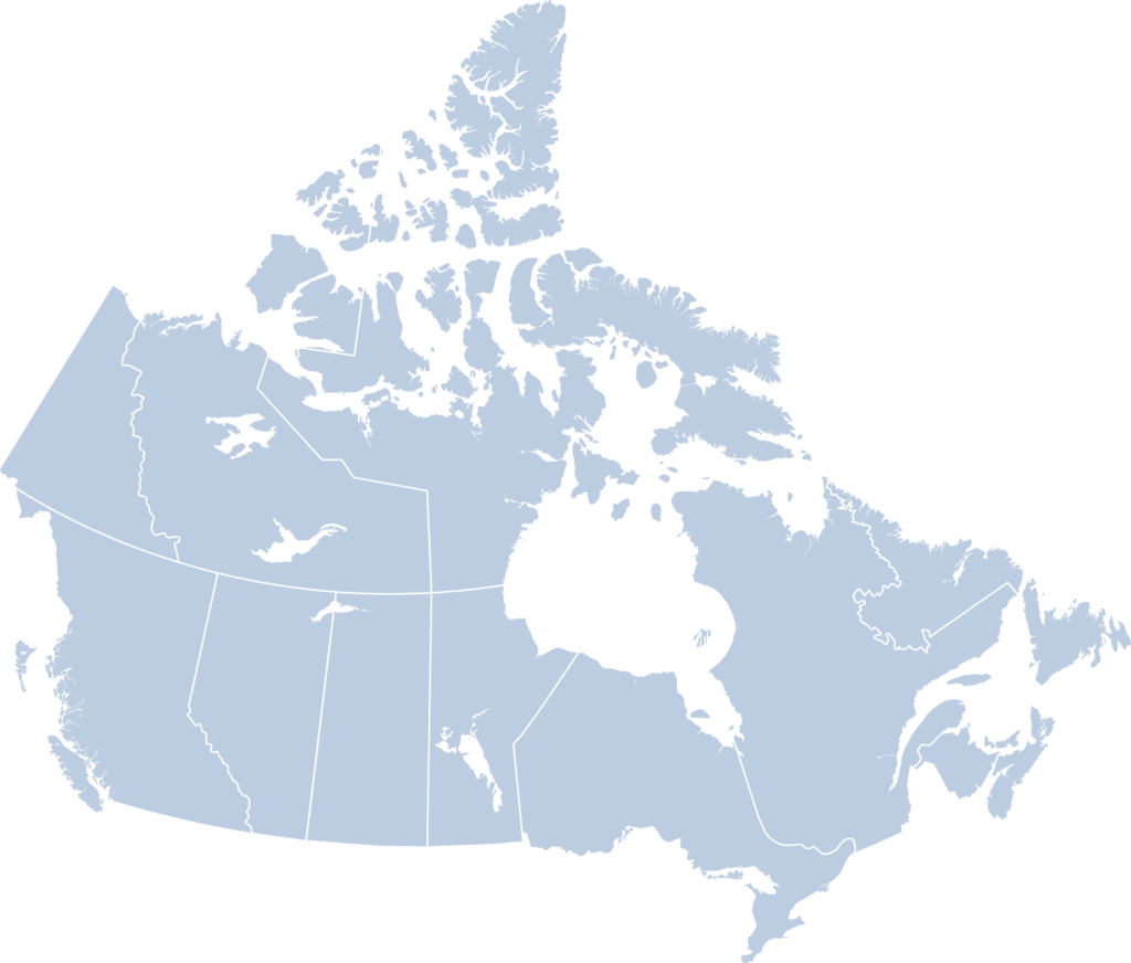 Canada Map Blue