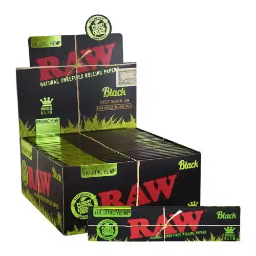 Raw BLACK ORGANIC KING SIZE SLIM ROLLING PAPERS