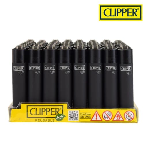 Clipper : Round Soft Solid Black Medium Lighters