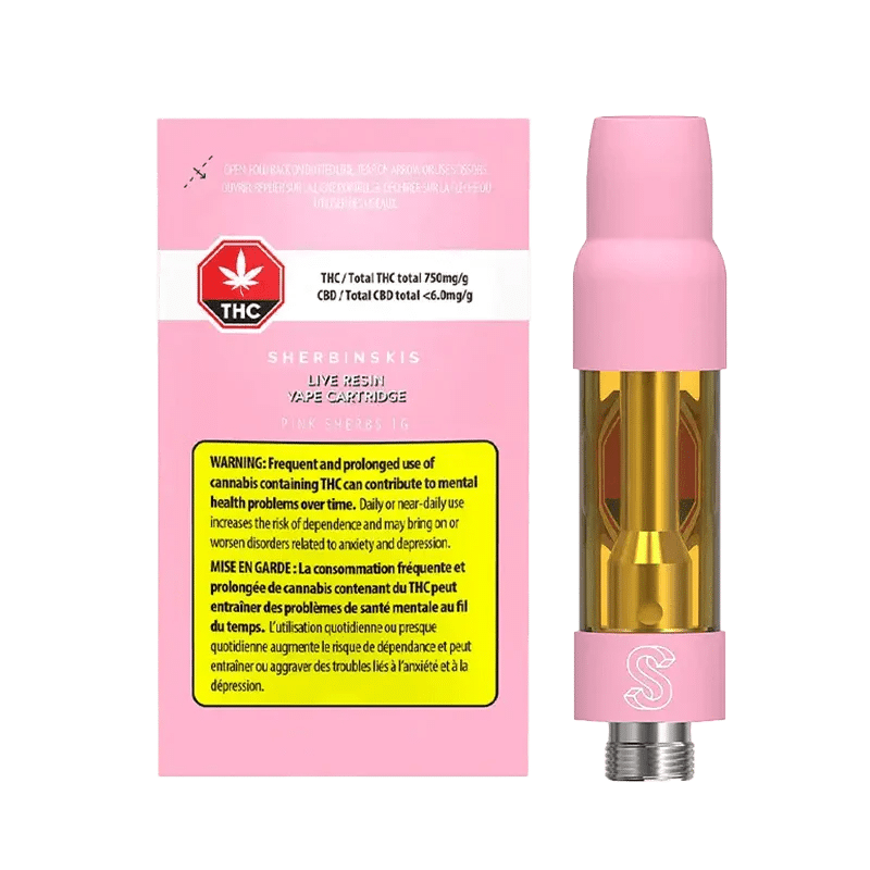 Sherbinskis : PINK SHERBS LIVE RESIN VAPE CART 5 Sherbinskis PINK SHERBS LIVE RESIN VAPE CART d