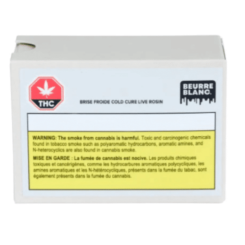 Beurre Blanc. : BRISE FROIDE COLD-CURE LIVE ROSIN