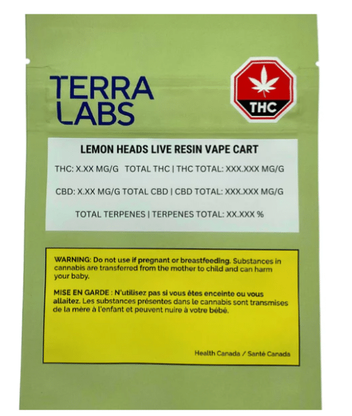 Terra Labs : Lemon Heads Pure Live Resin Cartridge