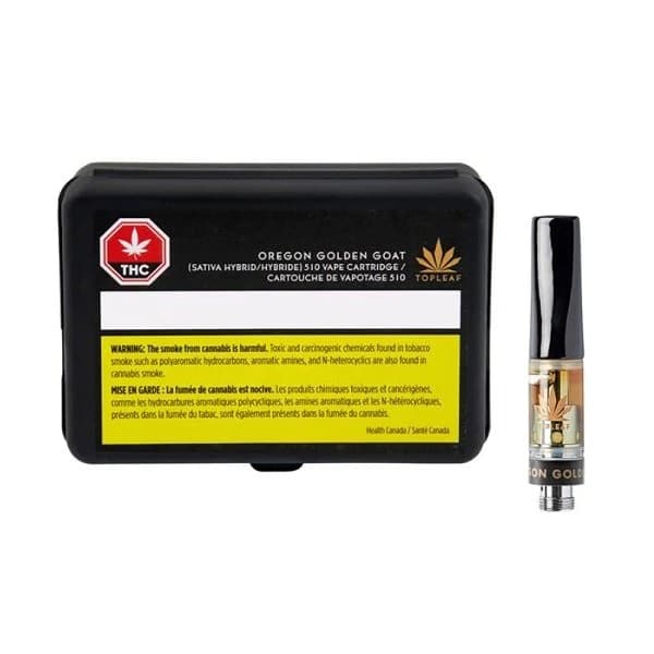 Top Leaf : OREGON GOLDEN GOAT LIVE RESIN CARTRIDGE 1 Top Leaf : OREGON GOLDEN GOAT LIVE RESIN CARTRIDGE