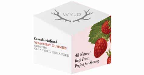 Wyld : Real Fruit Strawberry 20:1 Cbd:thc Gummy