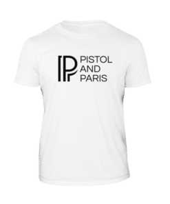 Pistol and Paris: T-Shirt - White