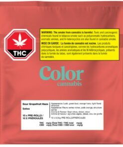 Color Cannabis : SOUR GRAPEFRUIT HAZE PRE-ROLLS (AMNESIA OG)
