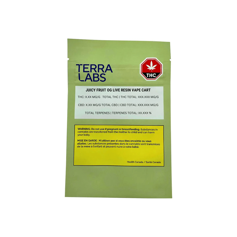 Terra Labs : JUICY FRUIT OG PURE LIVE RESIN VAPE CART 3 Terra Labs JUICY FRUIT OG PURE LIVE RESIN VAPE CART nd