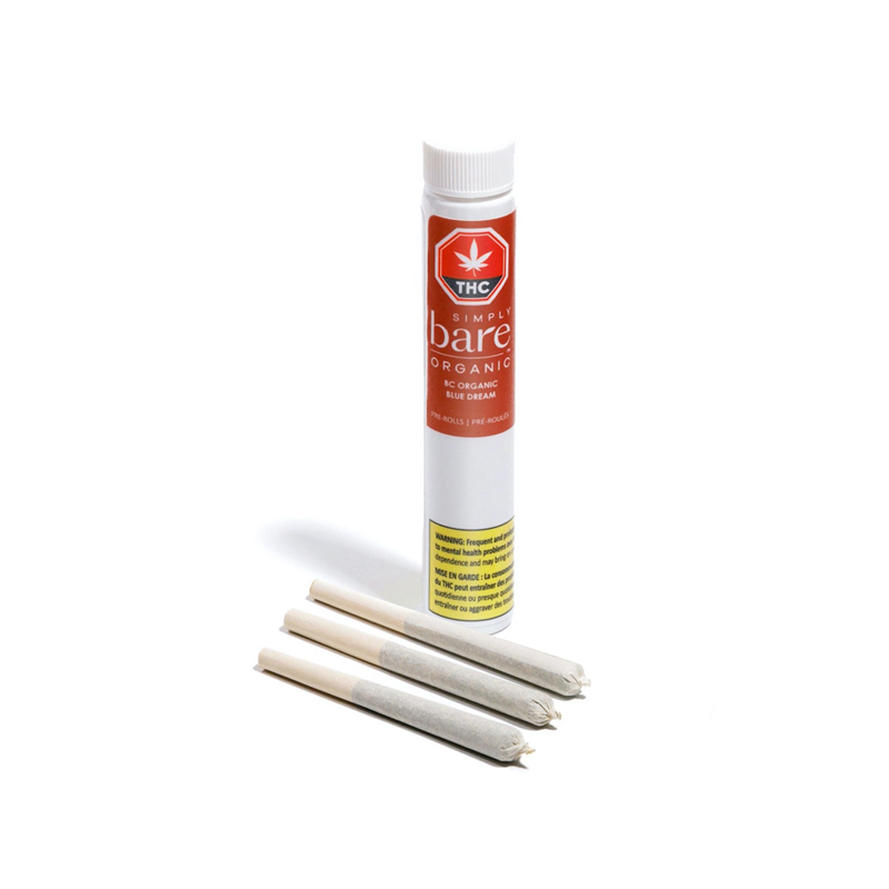 Simply Bare : BC ORGANIC BLUE DREAM PRE-ROLL 1 Simply Bare BC ORGANIC BLUE DREAM PRE-ROLL A