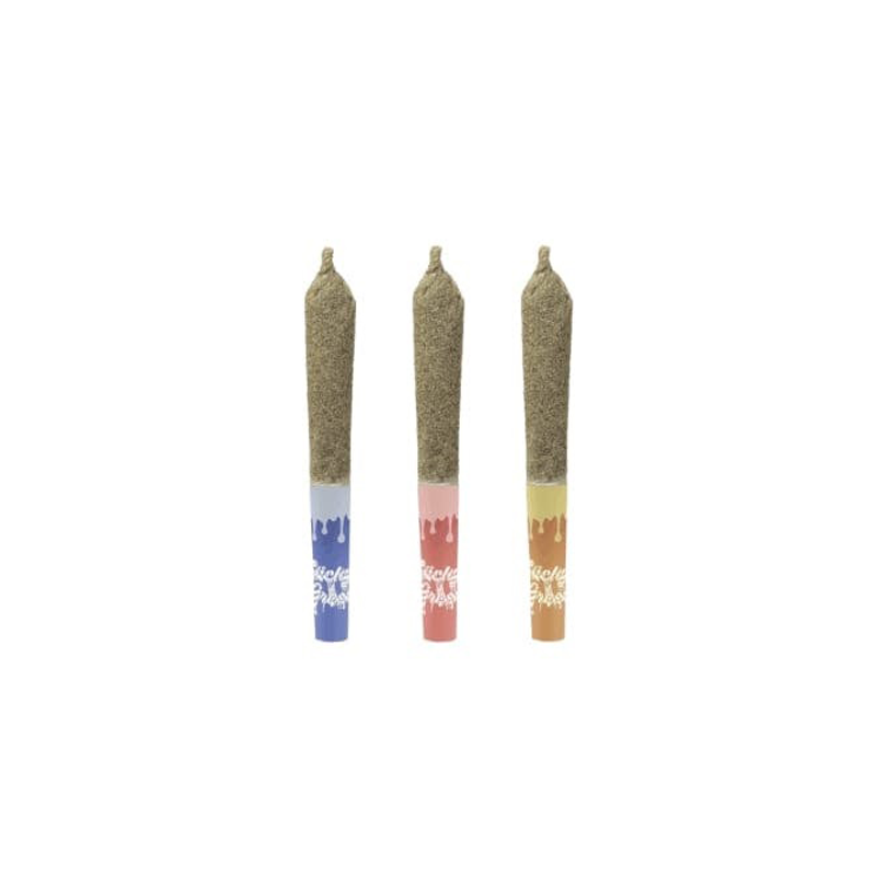 Sticky Greens : TASTY TRIO KIEF COATED INFUSED PRE-ROLLS 1 Sticky Greens TASTY TRIO KIEF COATED INFUSED PRE-ROLLS A