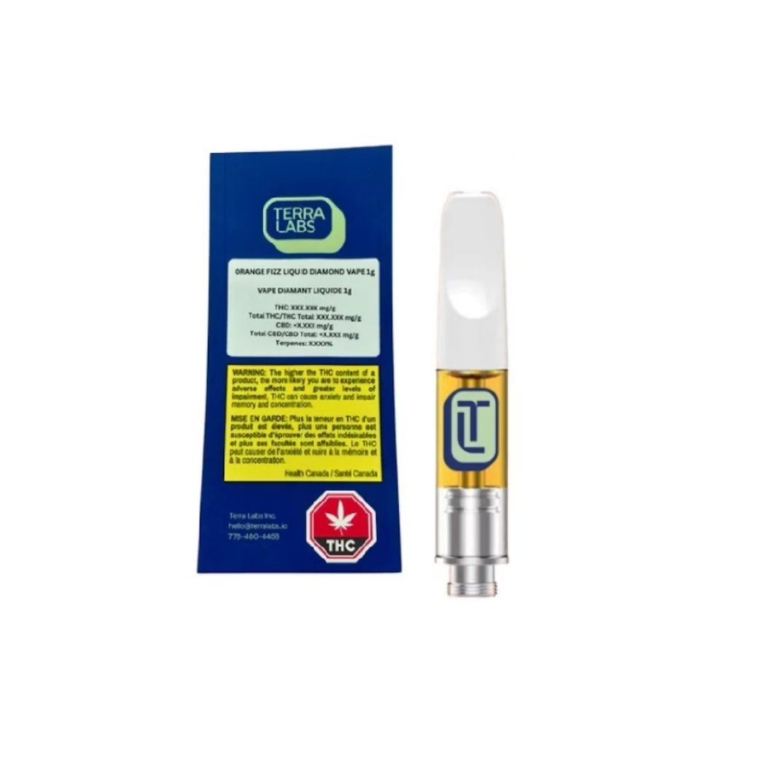 Terra Labs : ORANGE FIZZ LIVE RESIN DIAMOND VAPE CART 1 Terra Labs : ORANGE FIZZ LIVE RESIN DIAMOND VAPE CART
