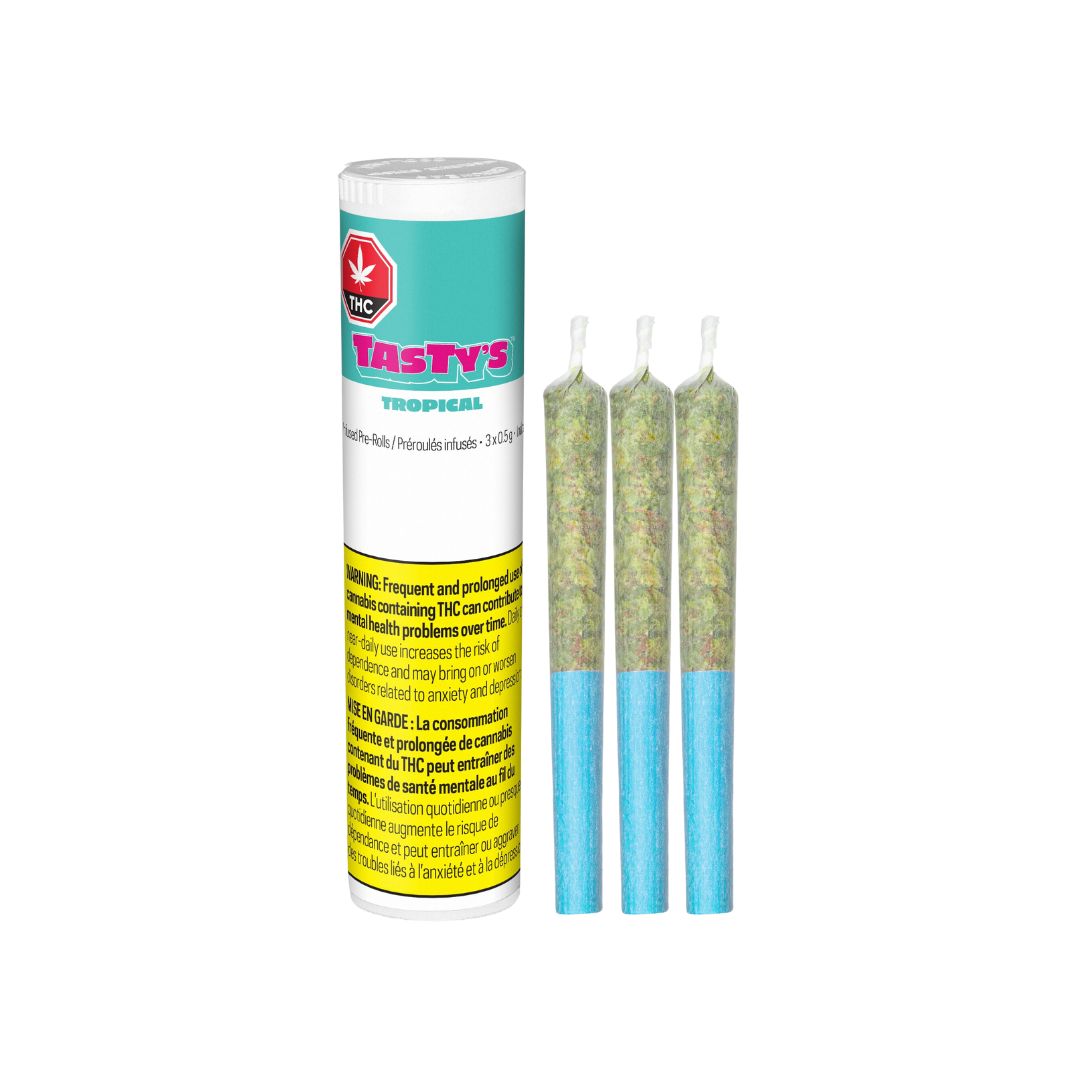 Tasty's : TROPICAL DIAMOND INFUSED PRE-ROLLS 1 Tasty's : TROPICAL DIAMOND INFUSED PRE-ROLLS