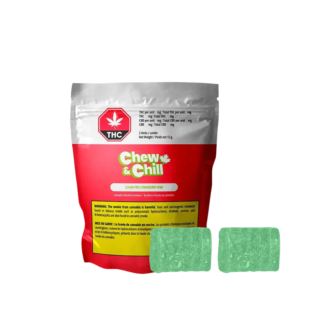 Chew & Chill : STRAWBERRY KIWI SUGAR FREE GUMMIES 2 Chew & Chill : STRAWBERRY KIWI SUGAR FREE GUMMIES - Image 2
