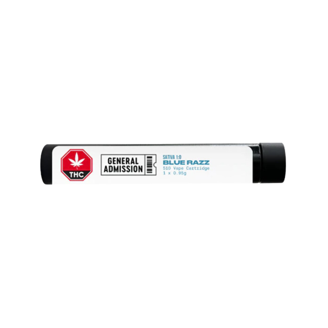 General Admission : BLUE RAZZ SATIVA 510 THREAD CARTRIDGE 2 General Admission : BLUE RAZZ SATIVA 510 THREAD CARTRIDGE - Image 2