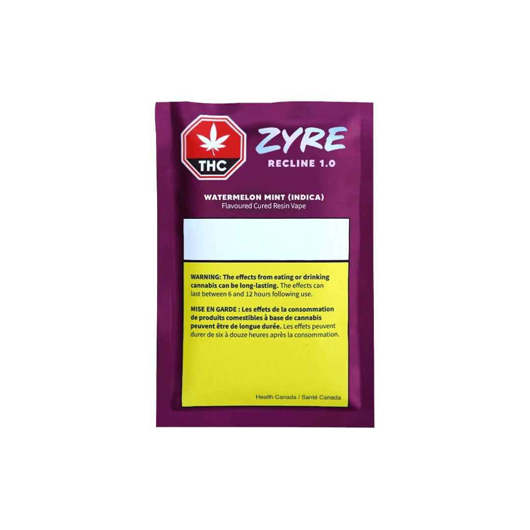 Zyre : RECLINE 1.0-WATERMELON MINT CURED RESIN BLD CART (PINK KUSH) 2 Zyre : RECLINE 1.0-WATERMELON MINT CURED RESIN BLD CART (PINK KUSH) - Image 2