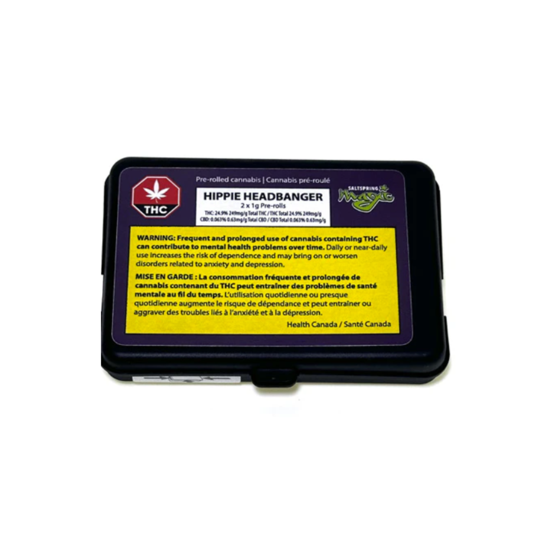 Salt Spring Magic : HIPPIE HEADBANGER PRE-ROLLS (OG Kush x Sour Diesel) 2 Salt Spring Magic : HIPPIE HEADBANGER PRE-ROLLS (OG Kush x Sour Diesel) - Image 2