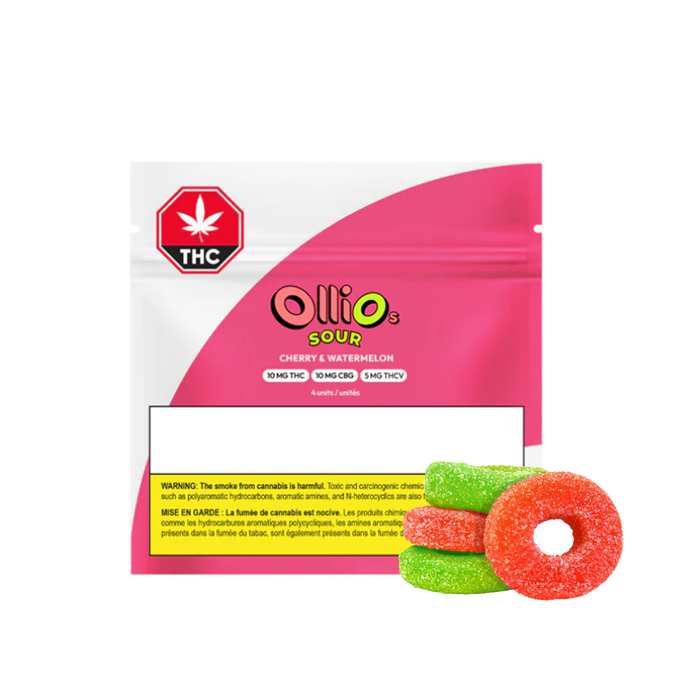 Olli O's : SOUR CHERRY & WATERMELON THC/CBG/THCV CHEWS 2 Olli O's : SOUR CHERRY & WATERMELON THC/CBG/THCV CHEWS - Image 2