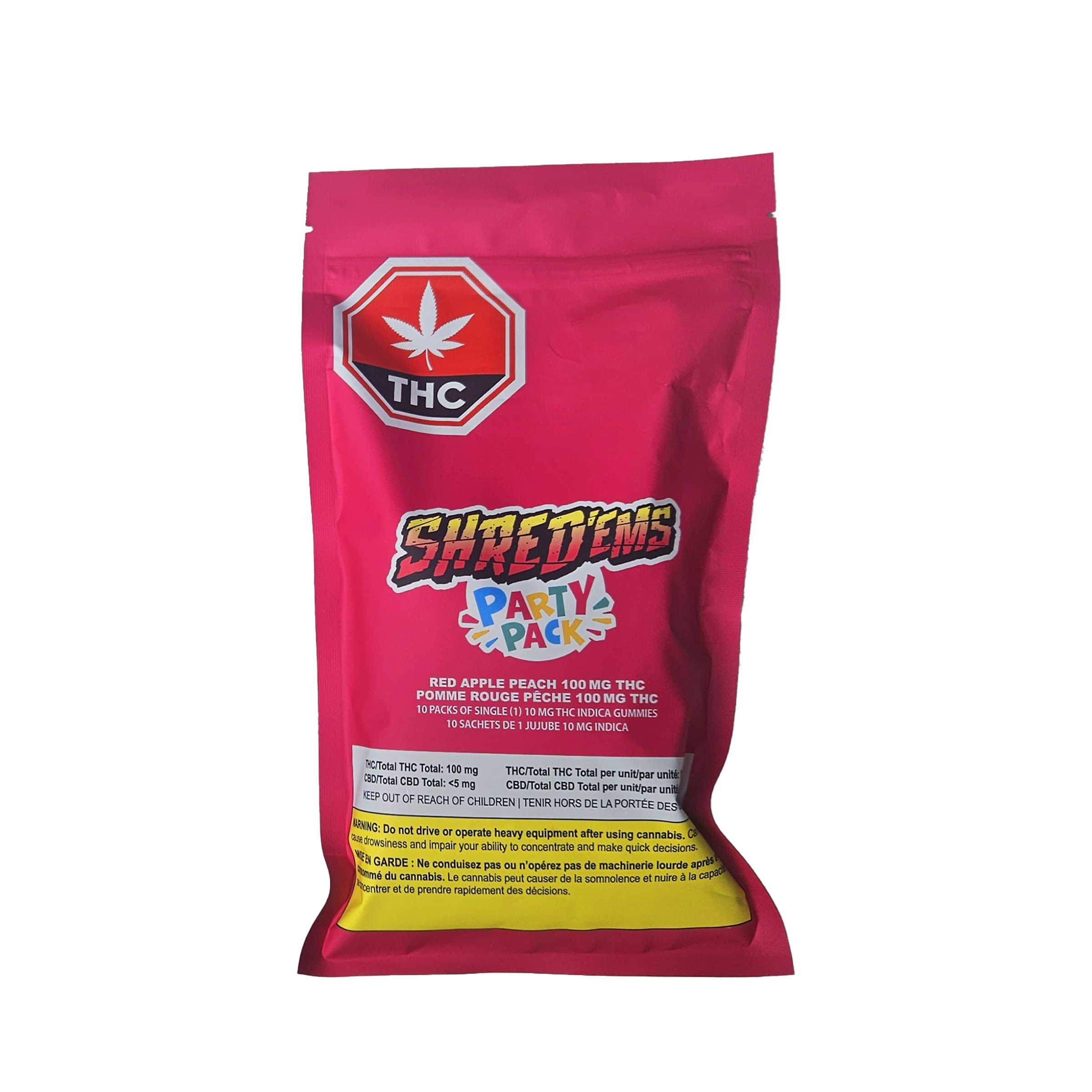 Shred'em : APPLE PEACH INDICA THC GUMMY 10 x 10mg 2 Shred'em : APPLE PEACH INDICA THC GUMMY 10 x 10mg - Image 2