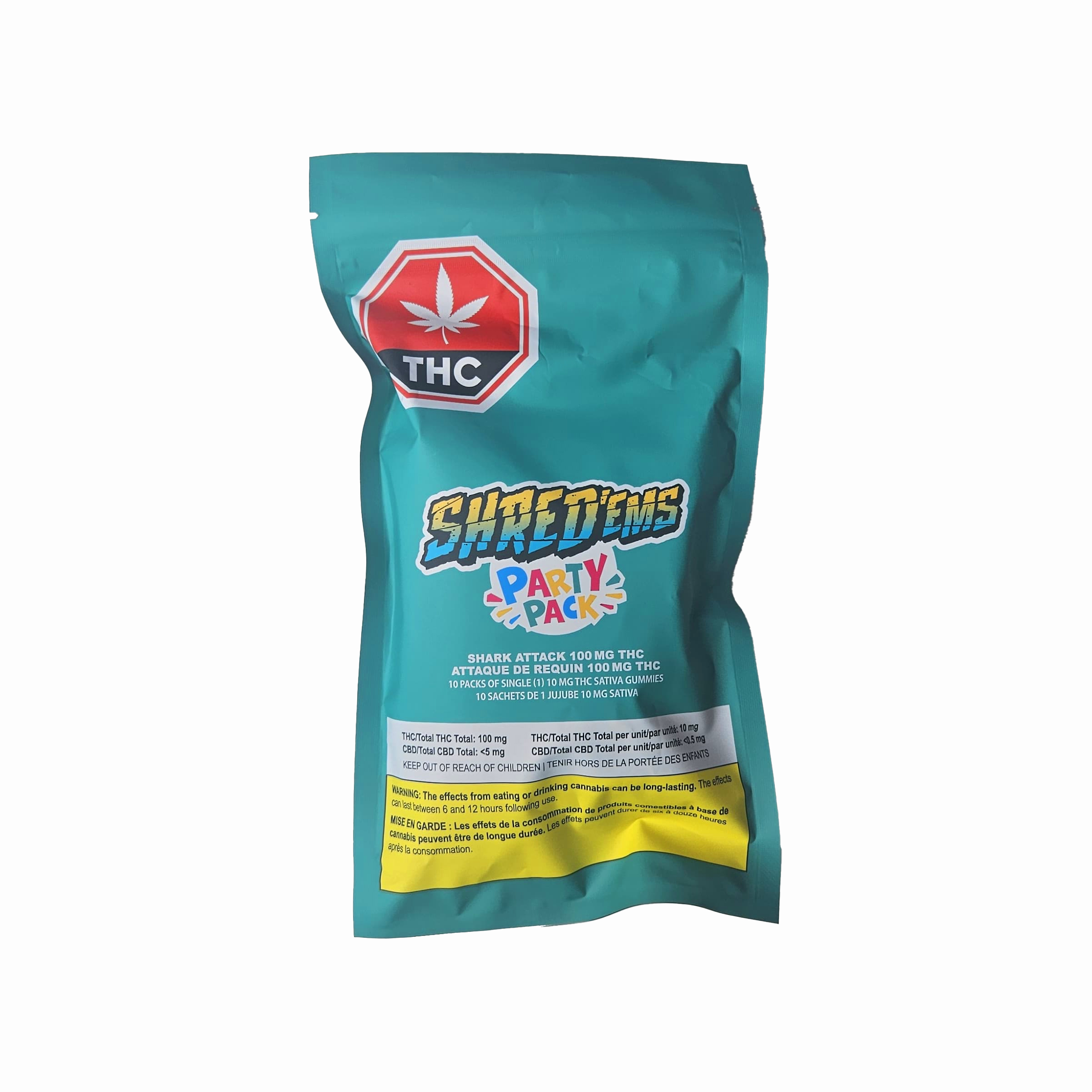 Shred'em : SHARK ATTACK SATIVA THC GUMMY 10 x 10mg 1 Shred'em : SHARK ATTACK SATIVA THC GUMMY 10 x 10mg