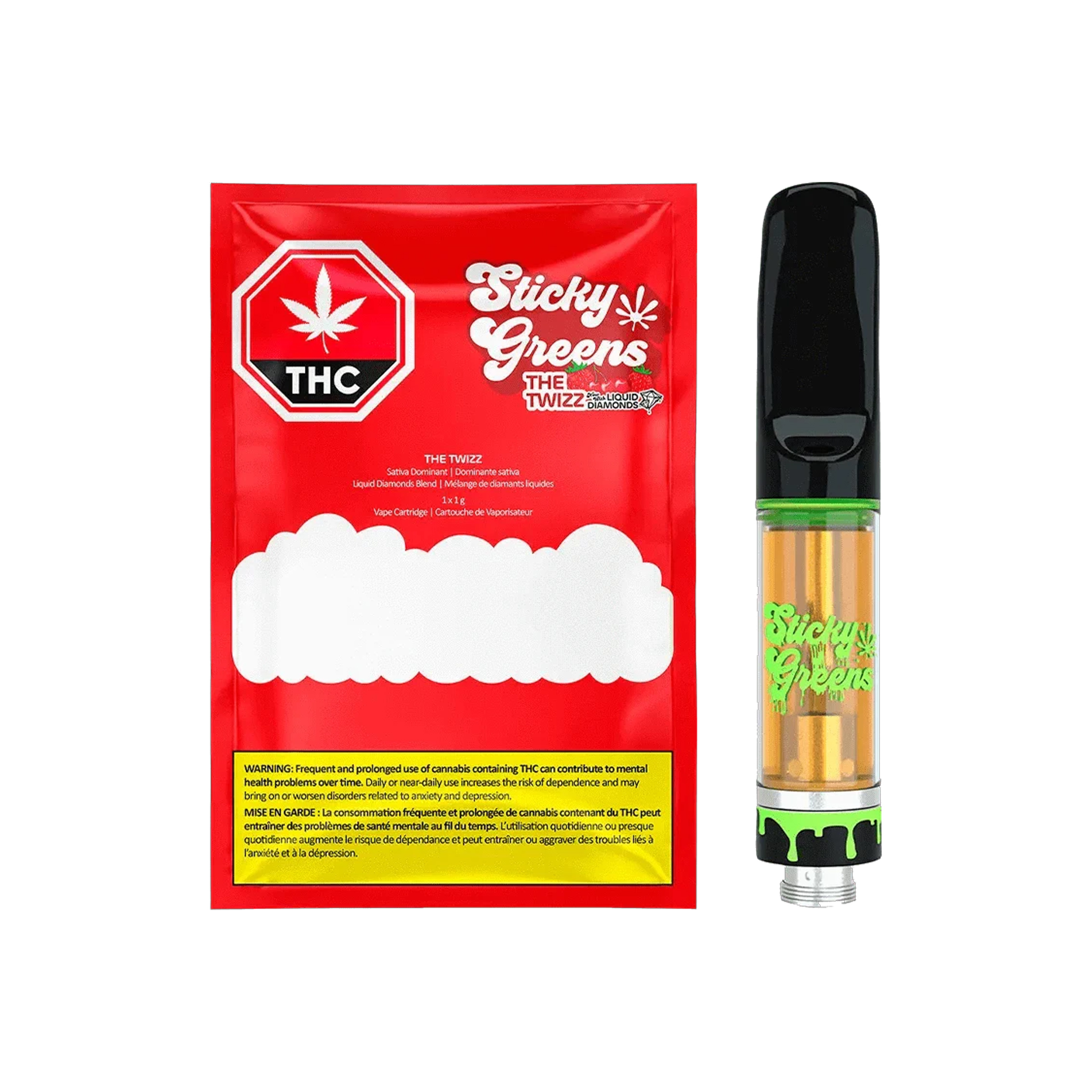Sticky Greens : THE TWIZZ LIQUID DIAMOND BLEND VAPE CARTRIDGE 2 Sticky Greens : THE TWIZZ LIQUID DIAMOND BLEND VAPE CARTRIDGE - Image 2