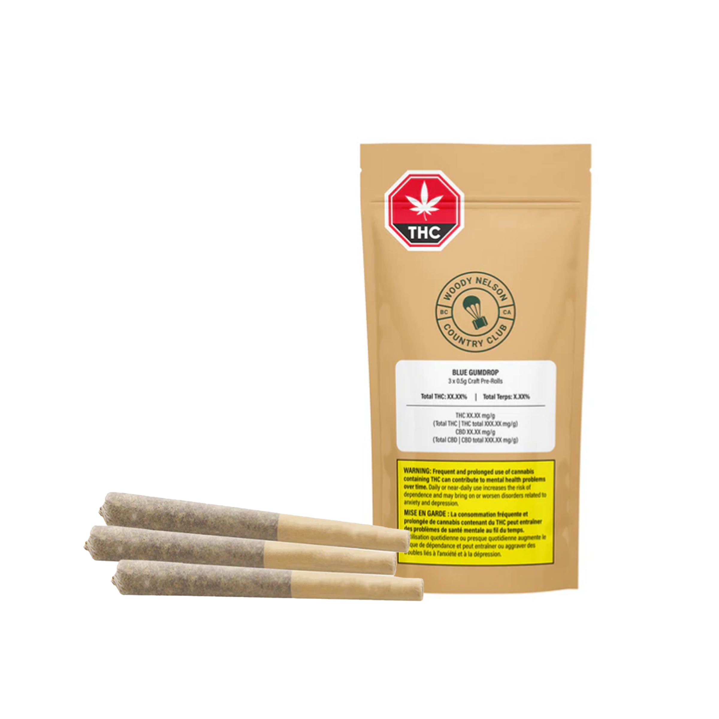 Woody Nelson : BLUE GUMDROP CRAFT LTO PRE-ROLLS - 3 x 0.5g 1 Woody Nelson : BLUE GUMDROP CRAFT LTO PRE-ROLLS - 3 x 0.5g