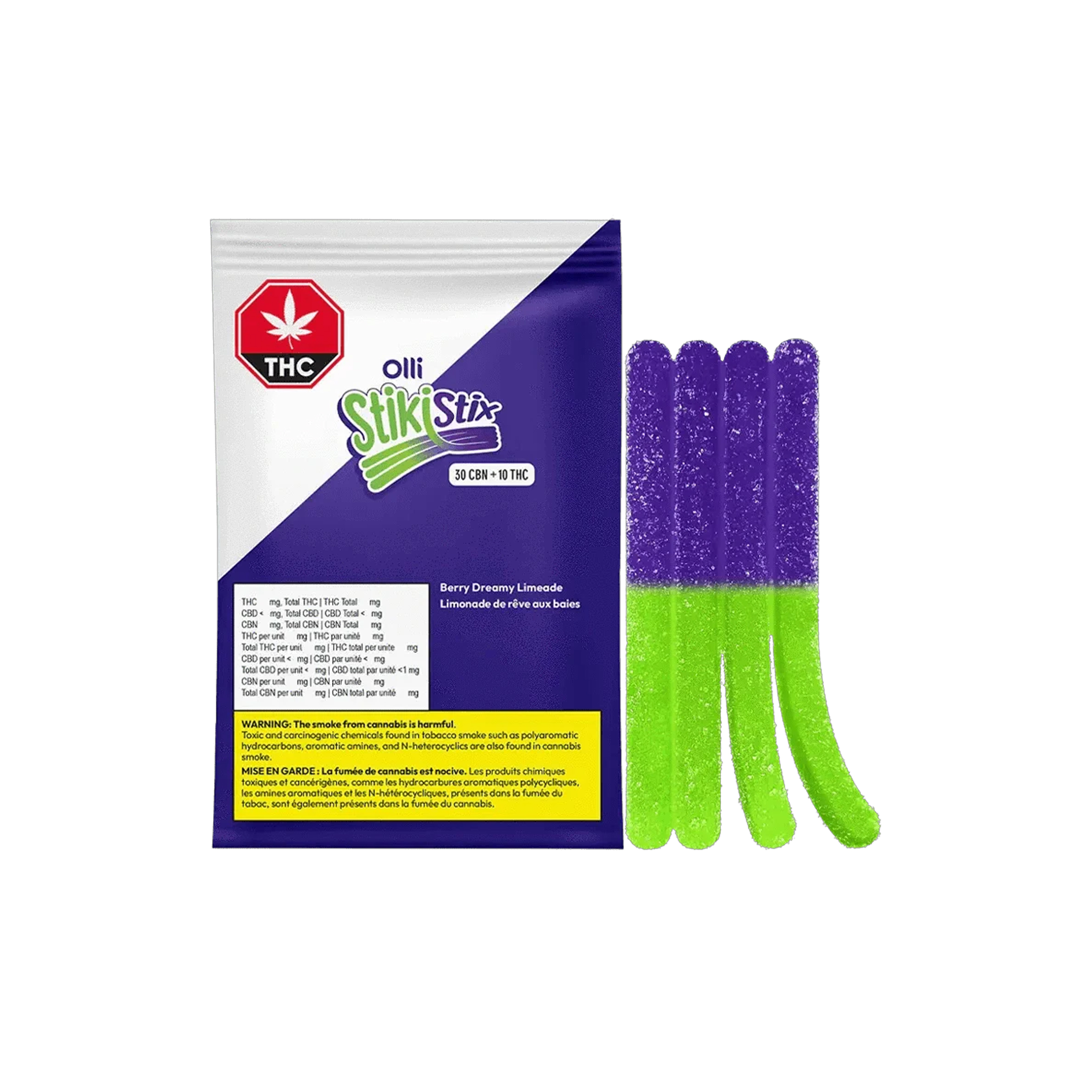 Olli StikiStix - 3:1 SOUR BERRY DREAMY LIMEADE CBN/THC CHEWS 1 Olli StikiStix - 3:1 SOUR BERRY DREAMY LIMEADE CBN/THC CHEWS
