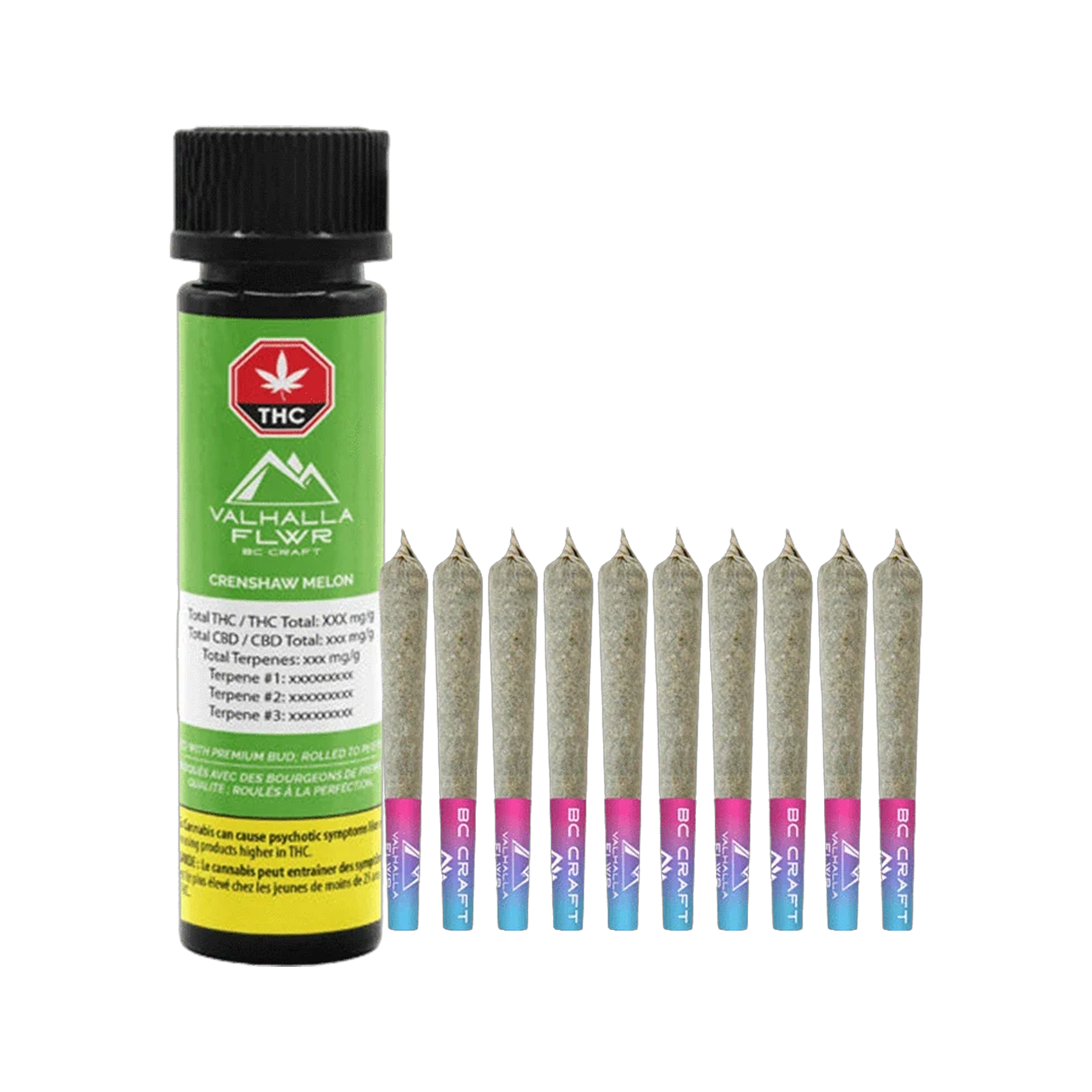 Valhalla Flwr : CRENSHAW MELON PRE-ROLLS 1 Valhalla Flwr : CRENSHAW MELON PRE-ROLLS
