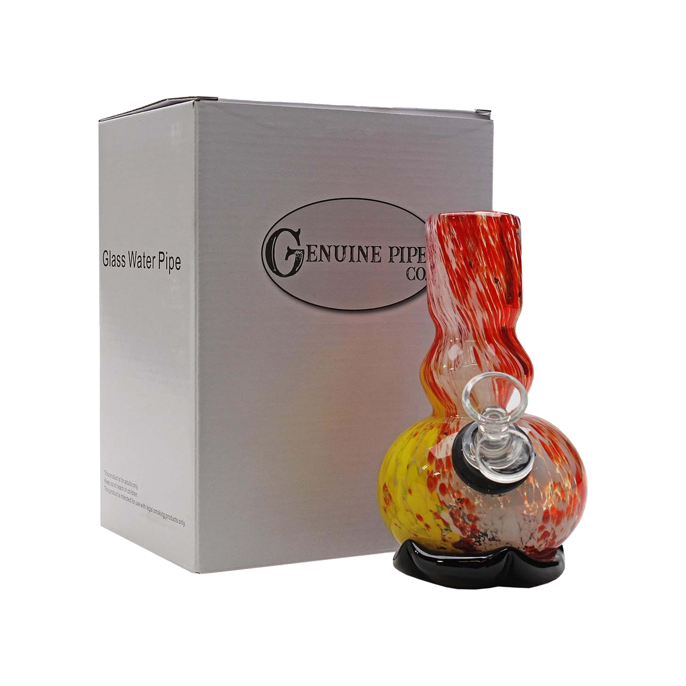 Genuine Pipe Co. : Premium Softglass Bong 6" Heavy Bubble Base 1 Genuine Pipe Co. : Premium Softglass Bong 6" Heavy Bubble Base - PINK