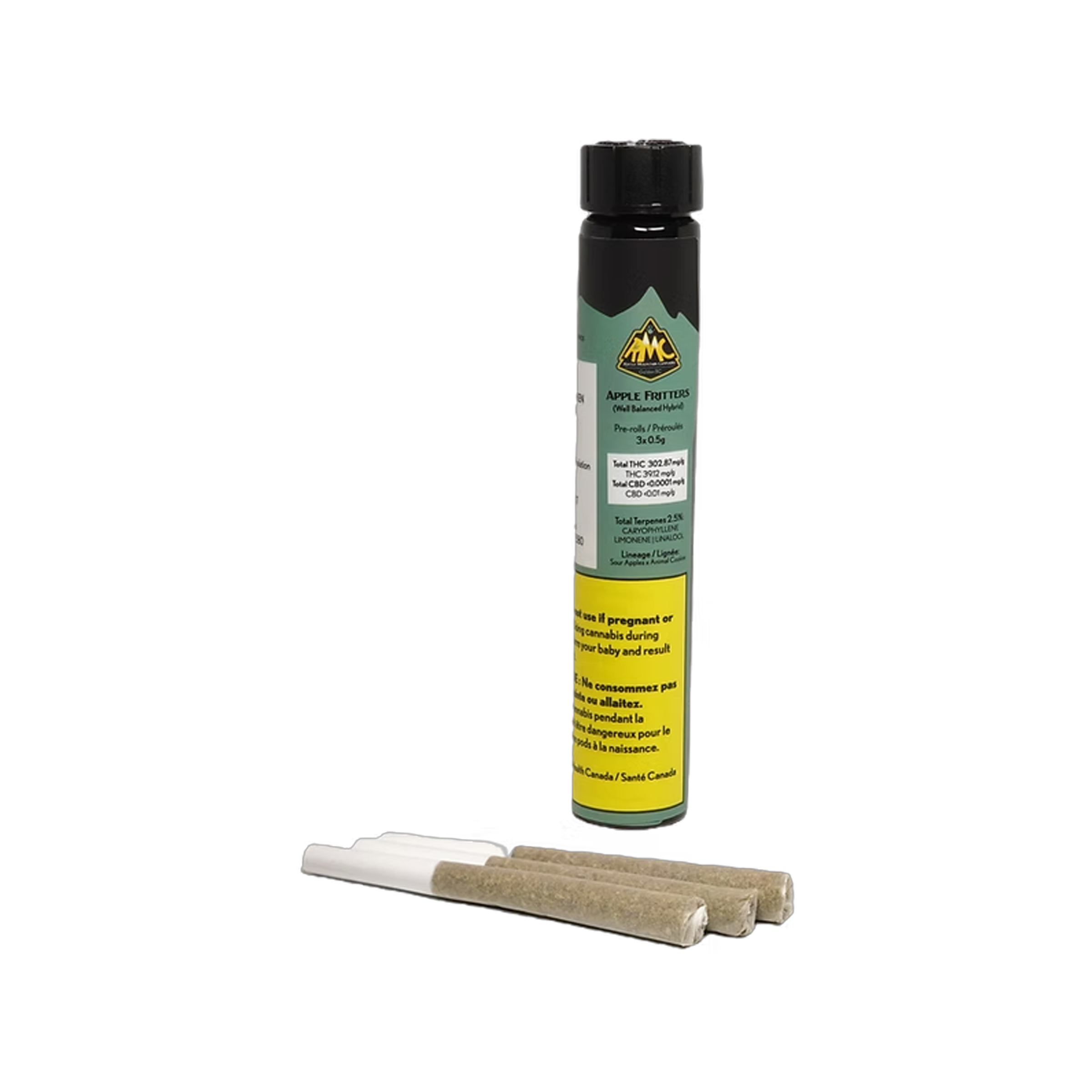 Rocky Mountain Cannabis : APPLE FRITTER PRE-ROLLS - 3 x 0.5g 1 Rocky Mountain Cannabis : APPLE FRITTER PRE-ROLLS - 3 x 0.5g