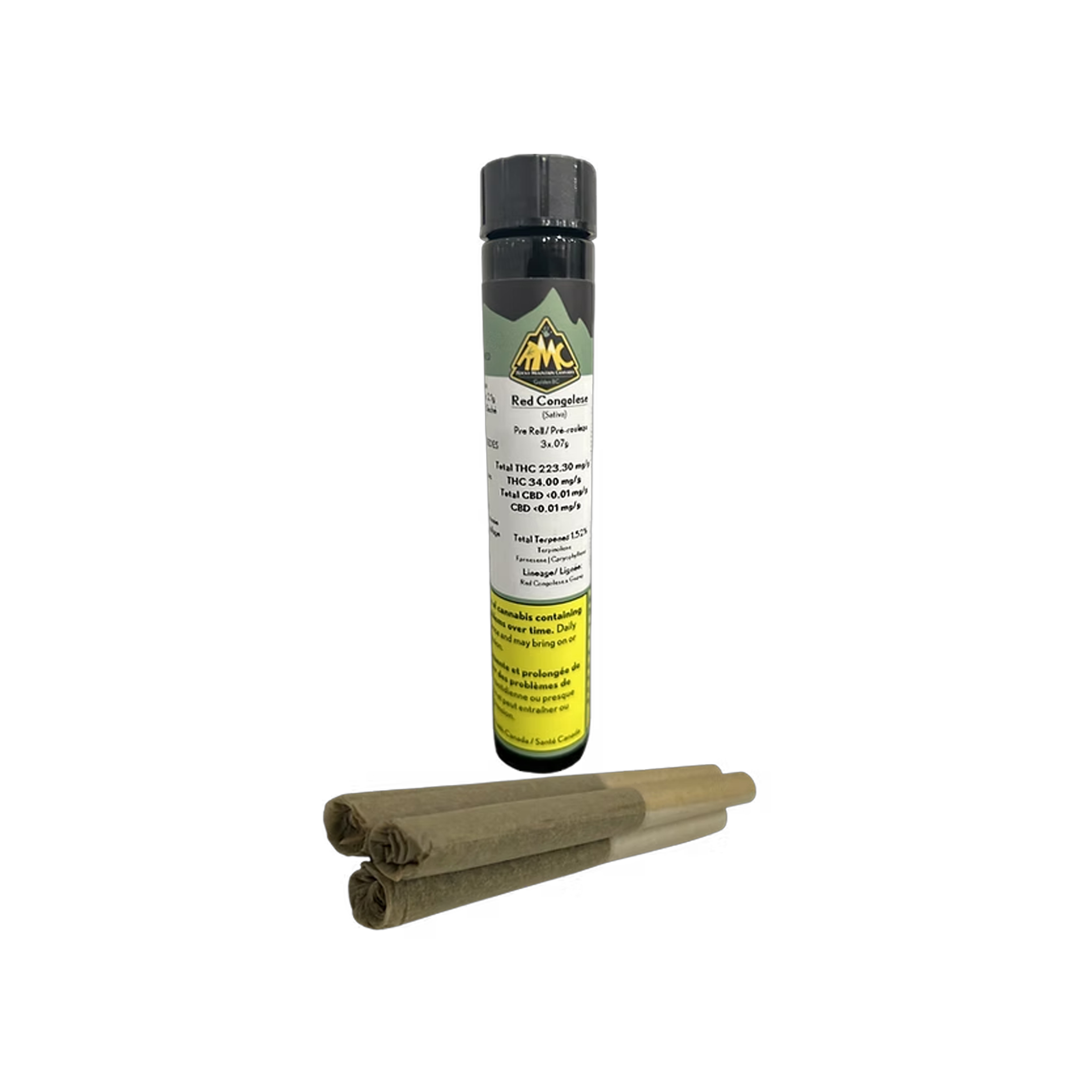 Rocky Mountain Cannabis : RED CONGOLOSE PRE-ROLL - 3 x 0.7g 1 Rocky Mountain Cannabis : RED CONGOLOSE PRE-ROLL - 3 x 0.7g