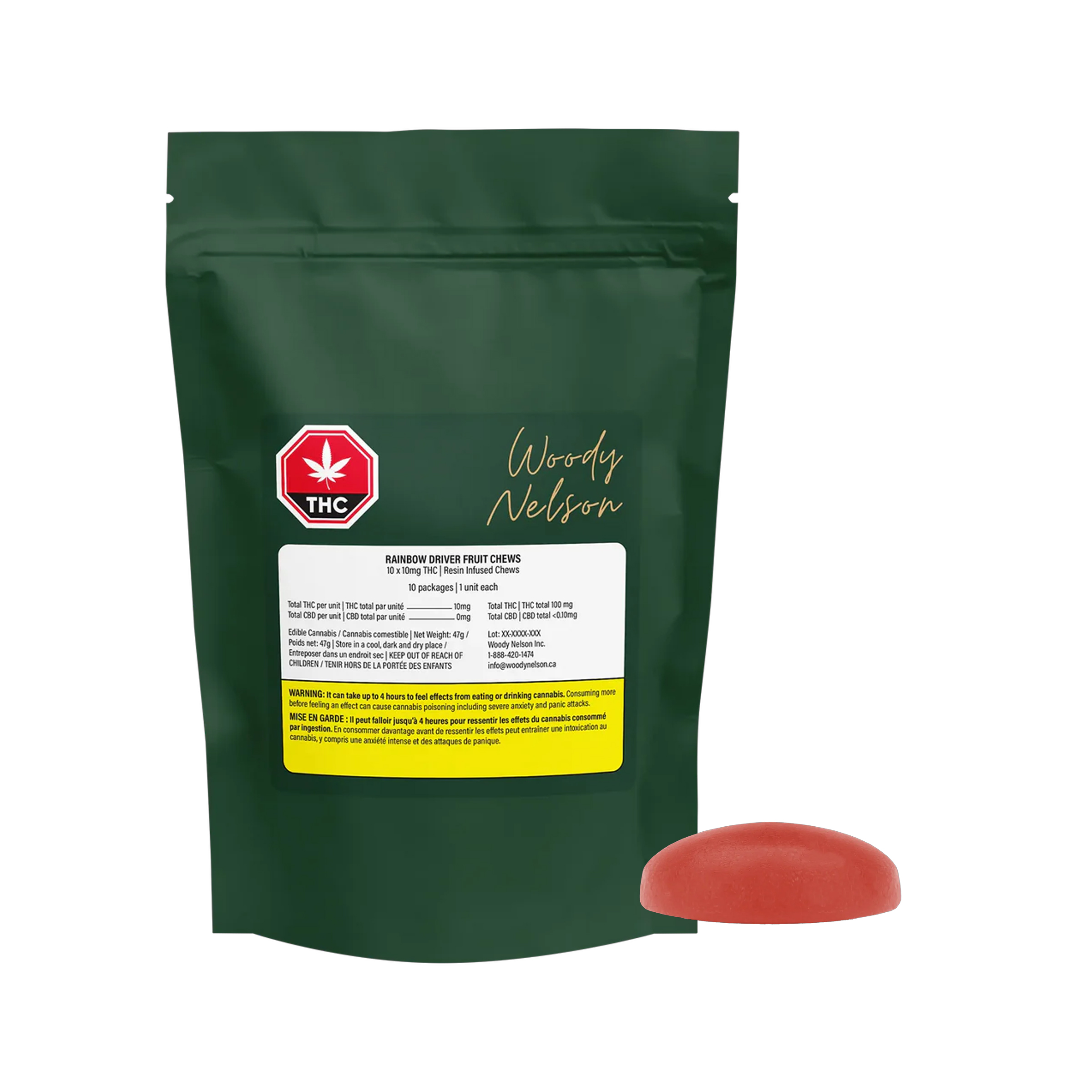 Woody Nelson : RAINBOW DRIVER FRUIT CHEWS - 10 x 10mg 1 Woody Nelson : RAINBOW DRIVER FRUIT CHEWS - 10 x 10mg