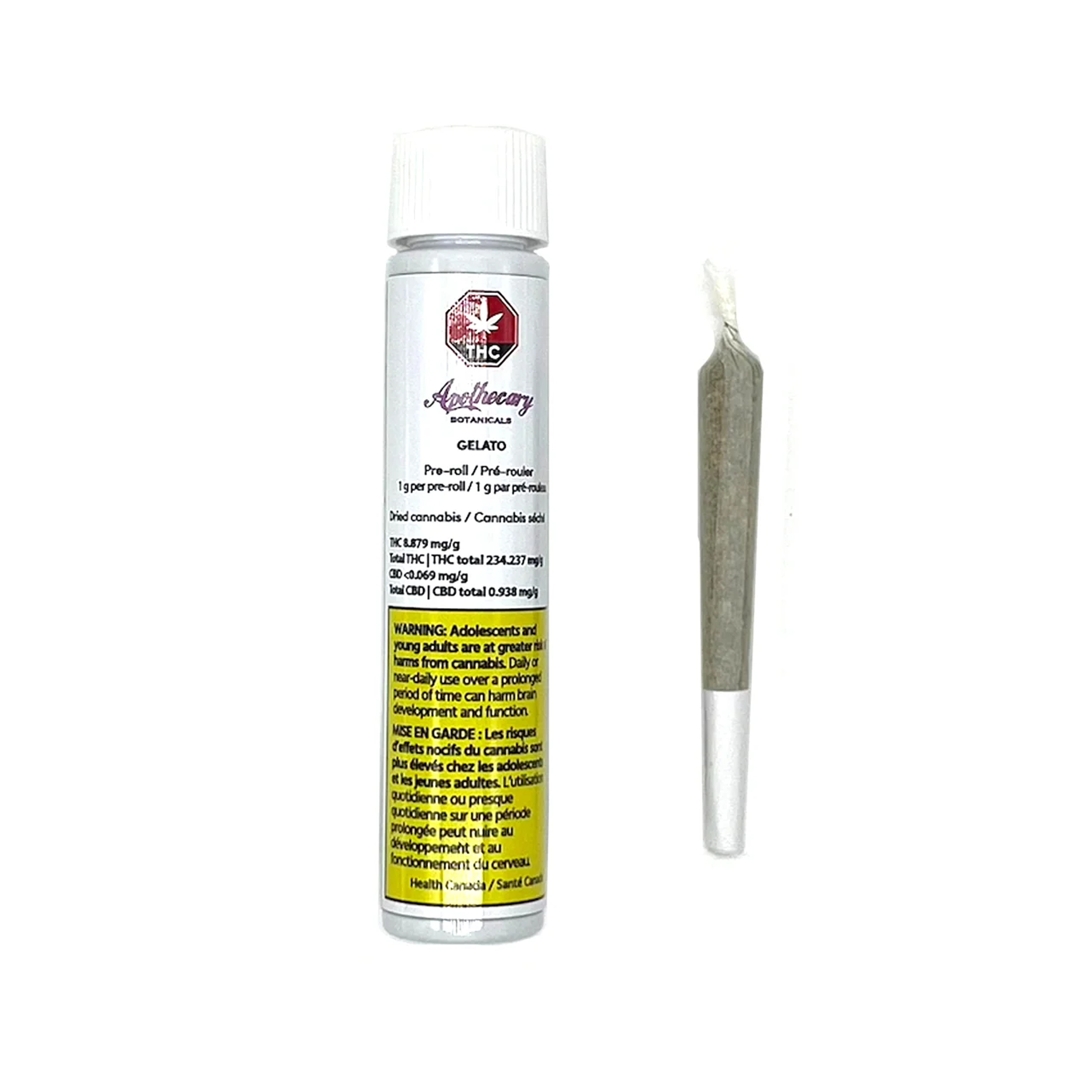 Apothecary Botanicals : GELATO PRE-ROLLS - 1 x 1g 1 Apothecary Botanicals : GELATO PRE-ROLLS - 1 x 1g