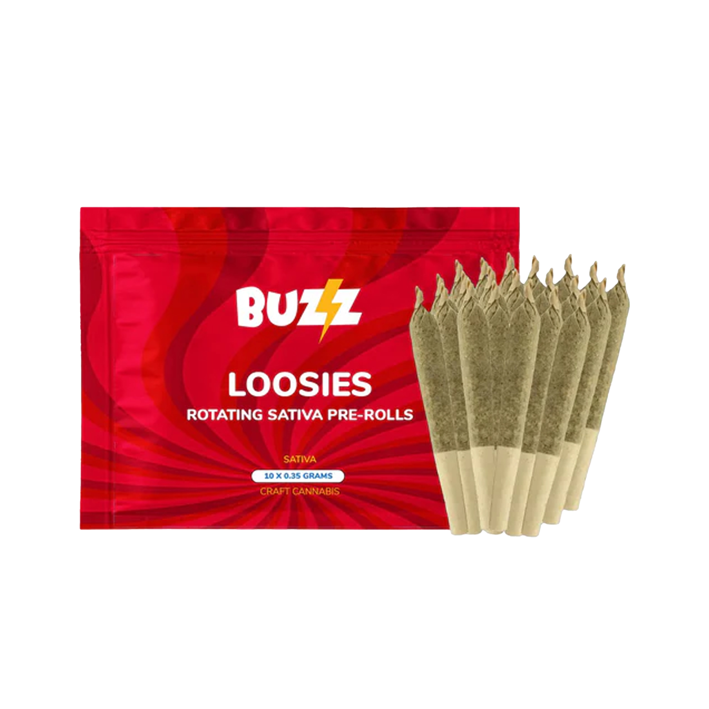Buzz : LOOSIES ROTATING SATIVA PRE-ROLLS (ALIEN DAWG) - 10 x 0.35g 1 Buzz : LOOSIES ROTATING SATIVA PRE-ROLLS (ALIEN DAWG) - 10 x 0.35g
