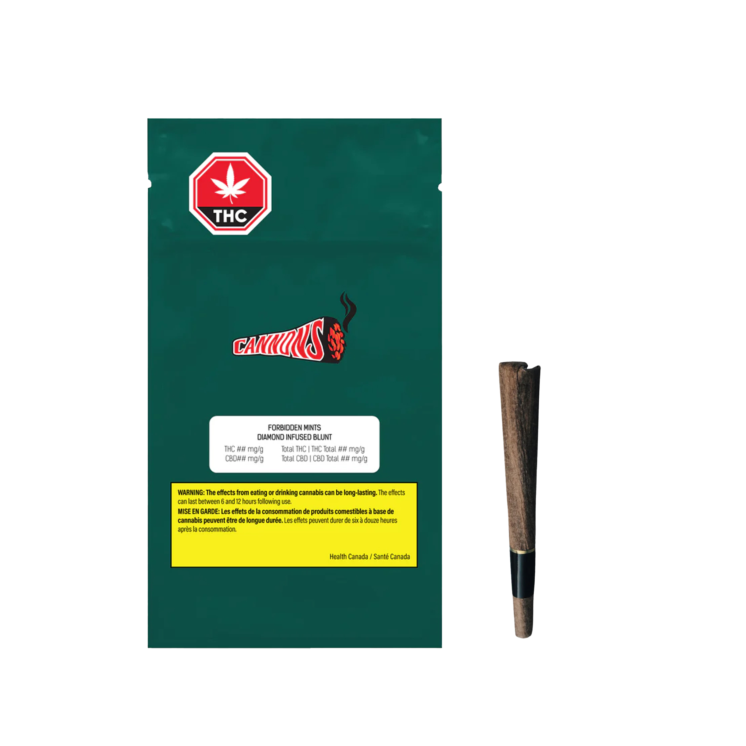 Cannons : FORBIDDEN MINTS DIAMOND INFUSED BLUNT - 1 x 1g 1 Cannons : FORBIDDEN MINTS DIAMOND INFUSED BLUNT - 1 x 1g