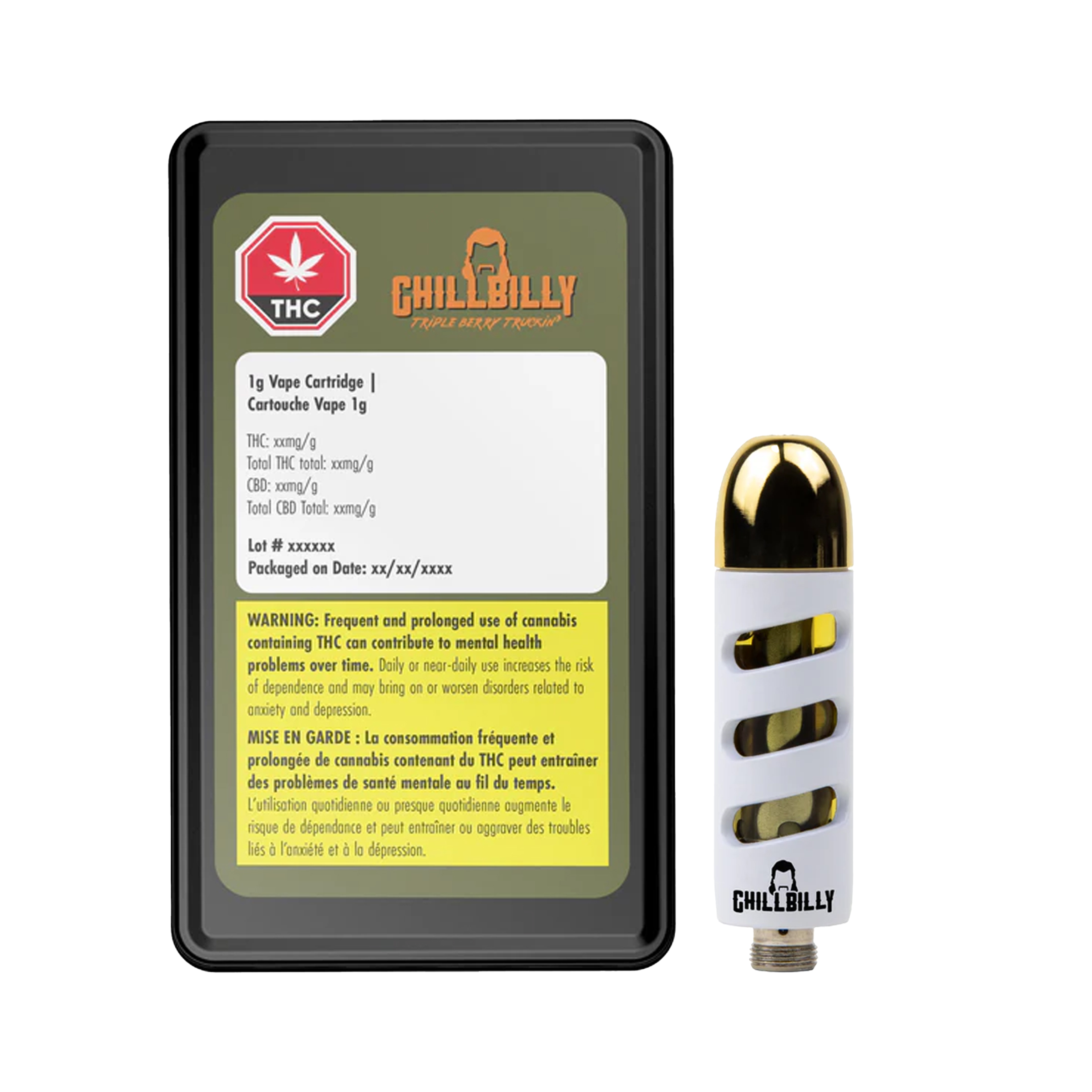ChillBilly : TRIPPLE BERRY BLAMMO 510 CART - 1g 1 ChillBilly - Triple Berry Truckin' Blammo 510 Thread Cartridge (1G)