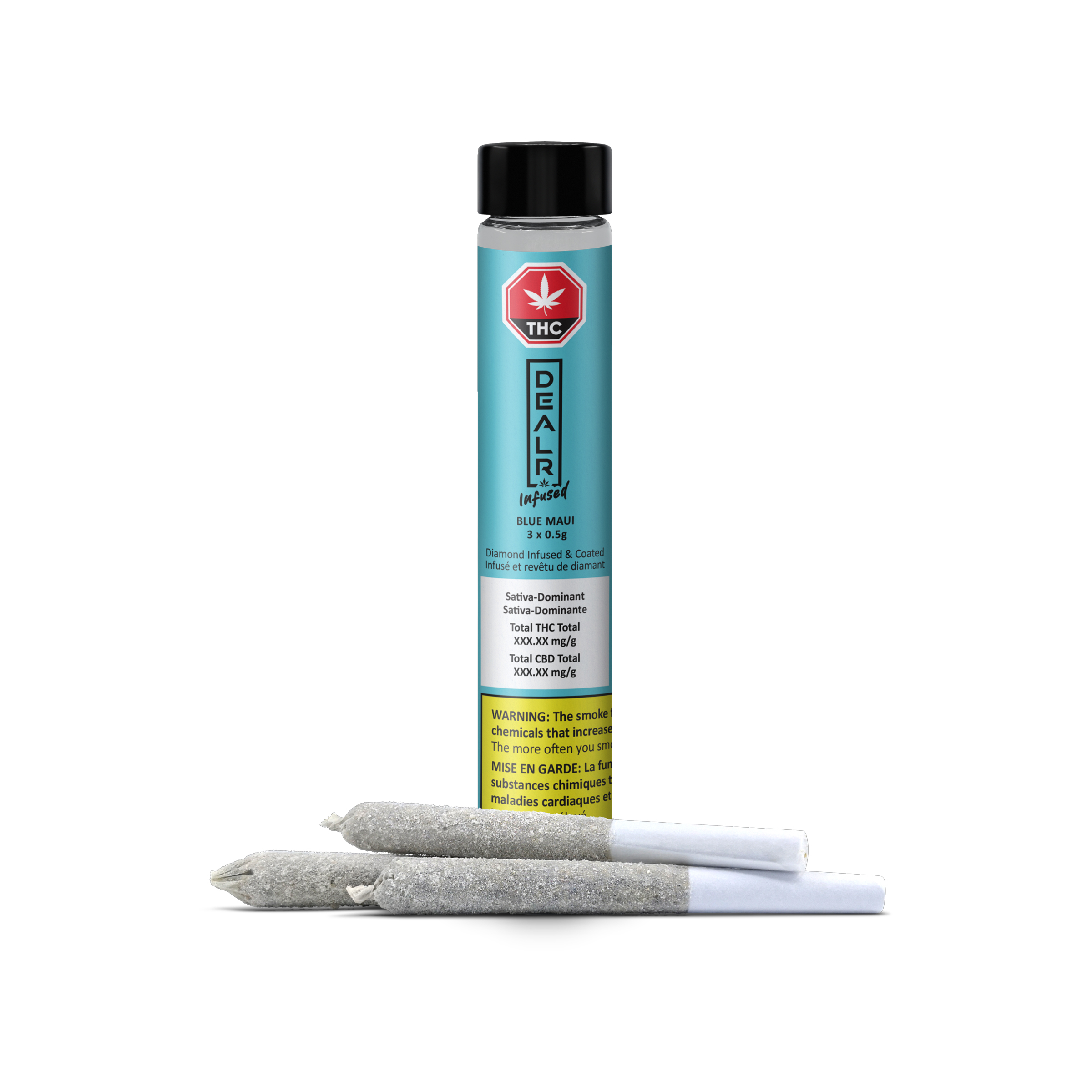 Dealr : BLUE MAUI INFUSED PRE-ROLL - 3 x 0.5g 1 Dealr : BLUE MAUI INFUSED PRE-ROLL - 3 x 0.5g
