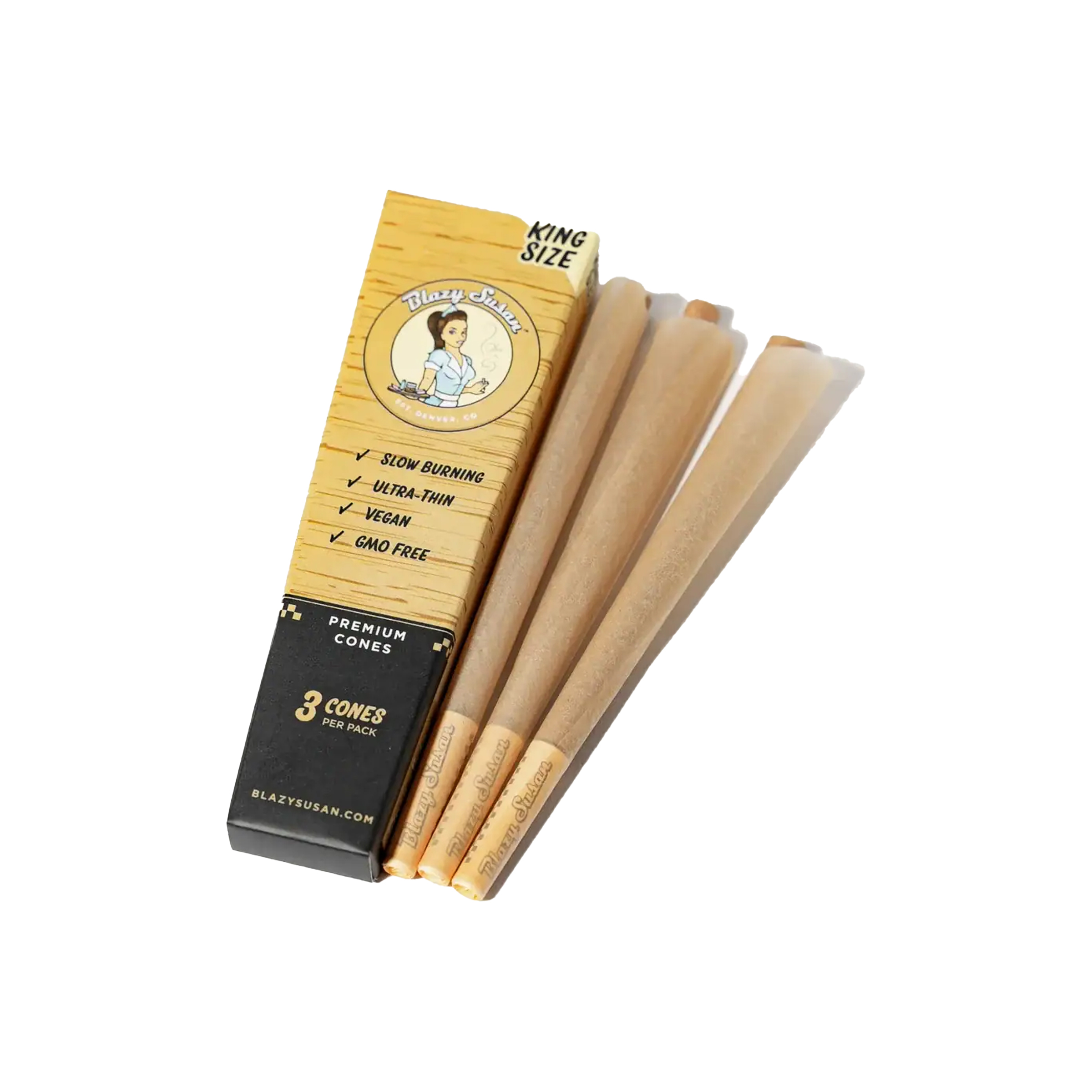 Blazy Susan : UNBLEACHED KING SIZE CONES - 3 Cones 1 Blazy Susan : UNBLEACHED KING SIZE CONES - 3 Cones
