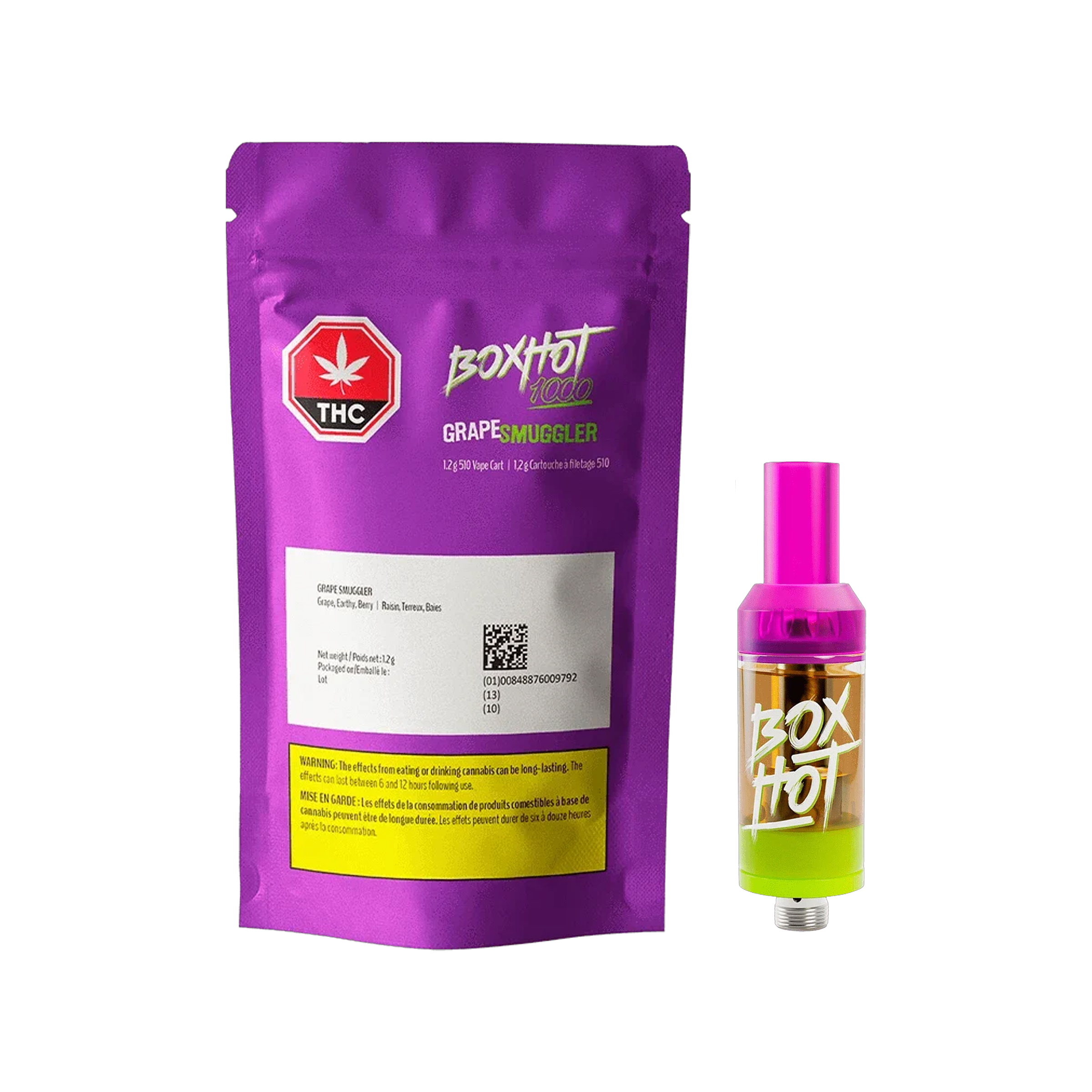 Boxhot : GRAPE SMUGGLER CARTRIDGE - 1.2g 1 Boxhot : GRAPE SMUGGLER CARTRIDGE - 1.2g
