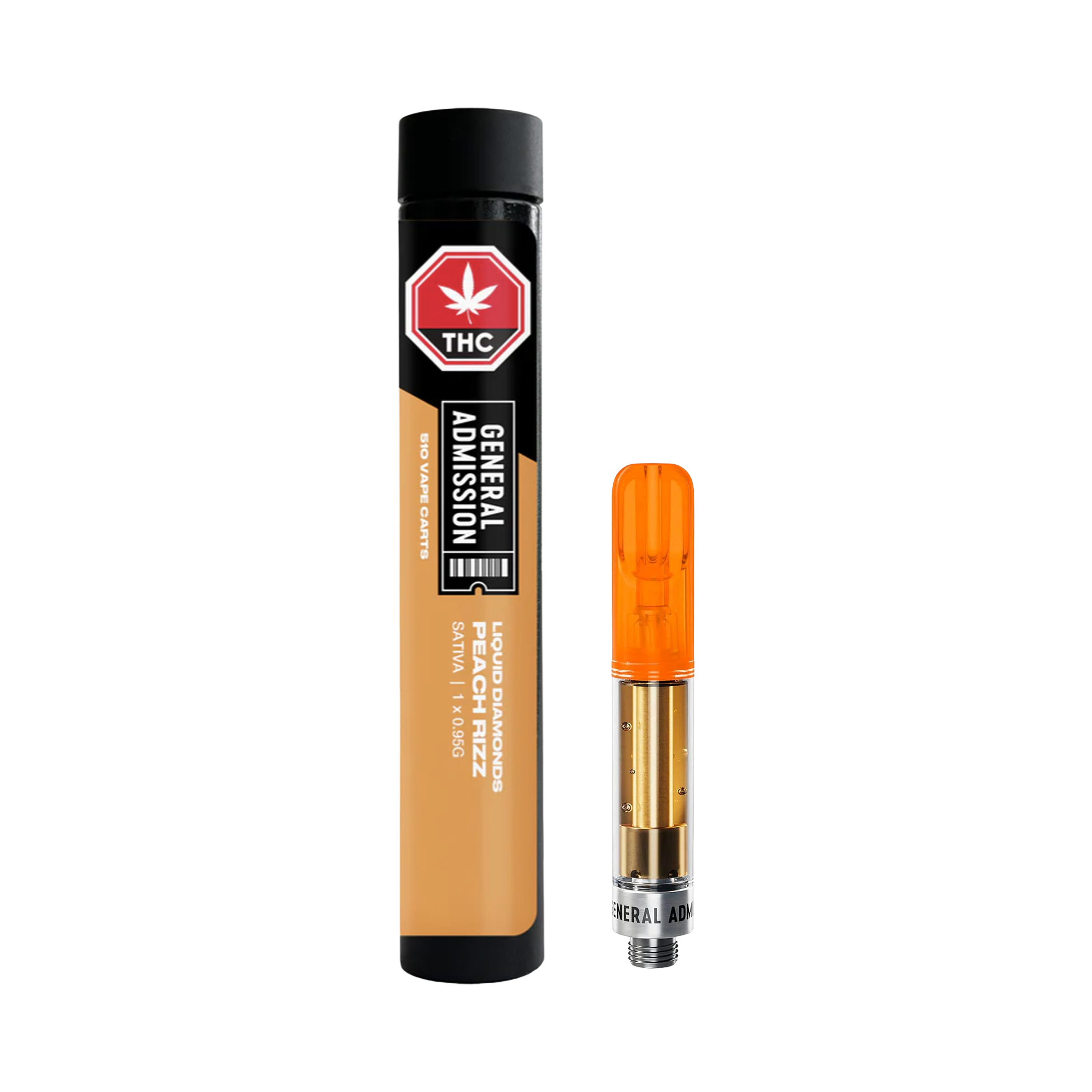 General Admission : PEACH RIZZ LIQUID DIAMOND BLEND 510 CARTRIDGE (PEACH RINGZ) - 0.95g 1 General Admission : PEACH RIZZ LIQUID DIAMOND BLEND 510 CARTRIDGE (PEACH RINGZ) - 0.95g