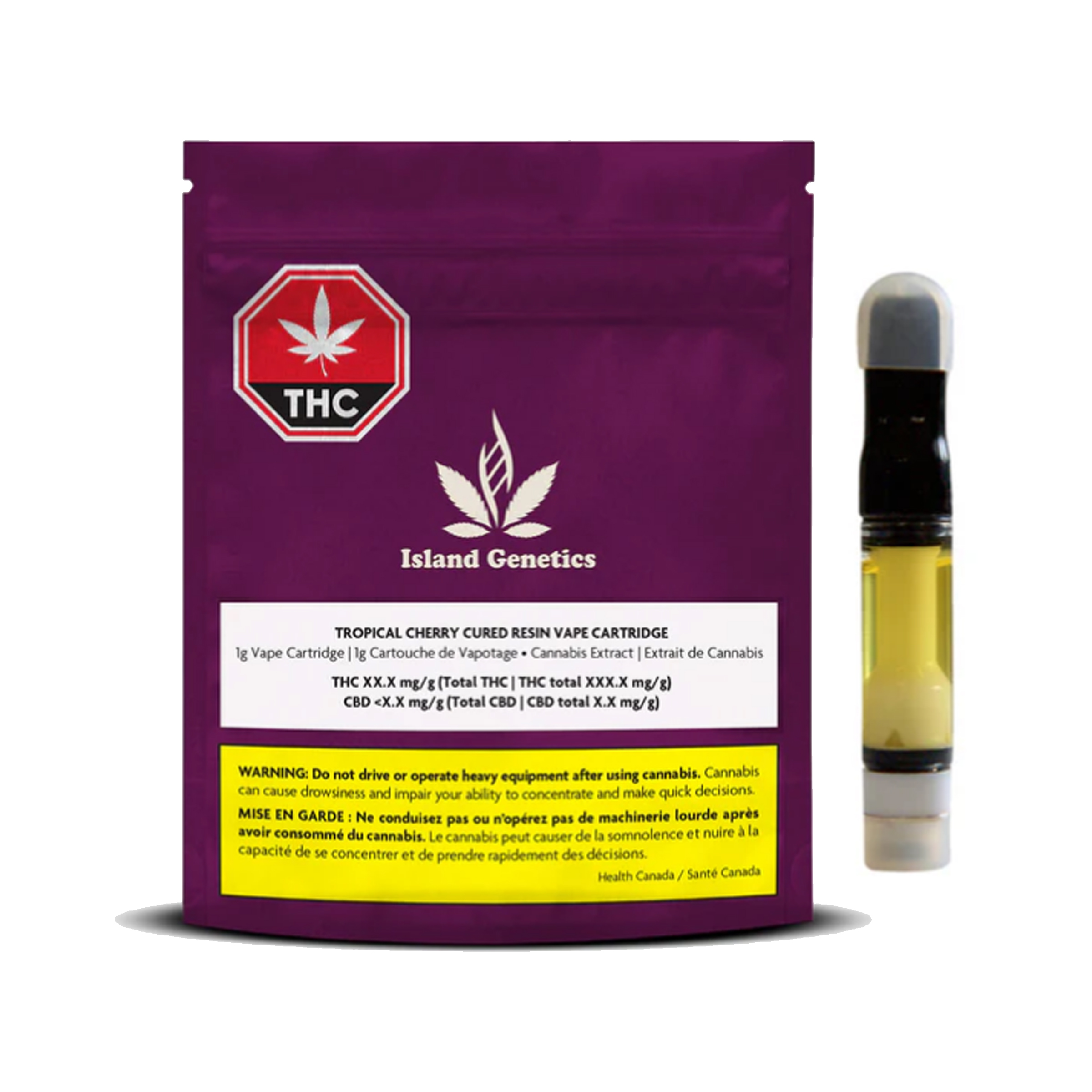 Island Genetics : TROPICAL CHERRY CURED RESIN VAPE CART - 1g 1 Island Genetics : TROPICAL CHERRY CURED RESIN VAPE CART - 1g