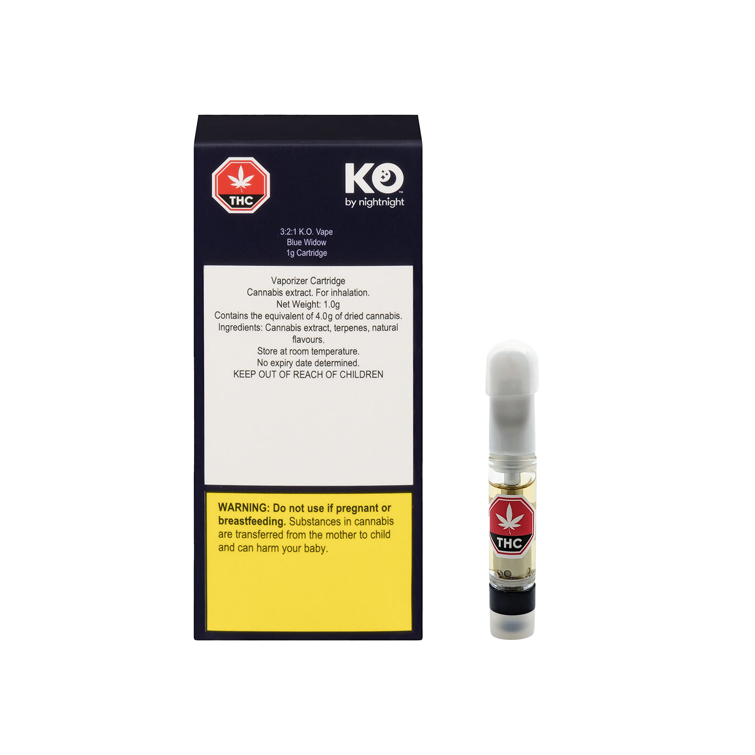 NightNight : 3:2:1 K.O. BLUE WIDOW CARTRIDGE - 1 x 1g 1 NightNight : 3:2:1 K.O. BLUE WIDOW CARTRIDGE - 1 x 1g