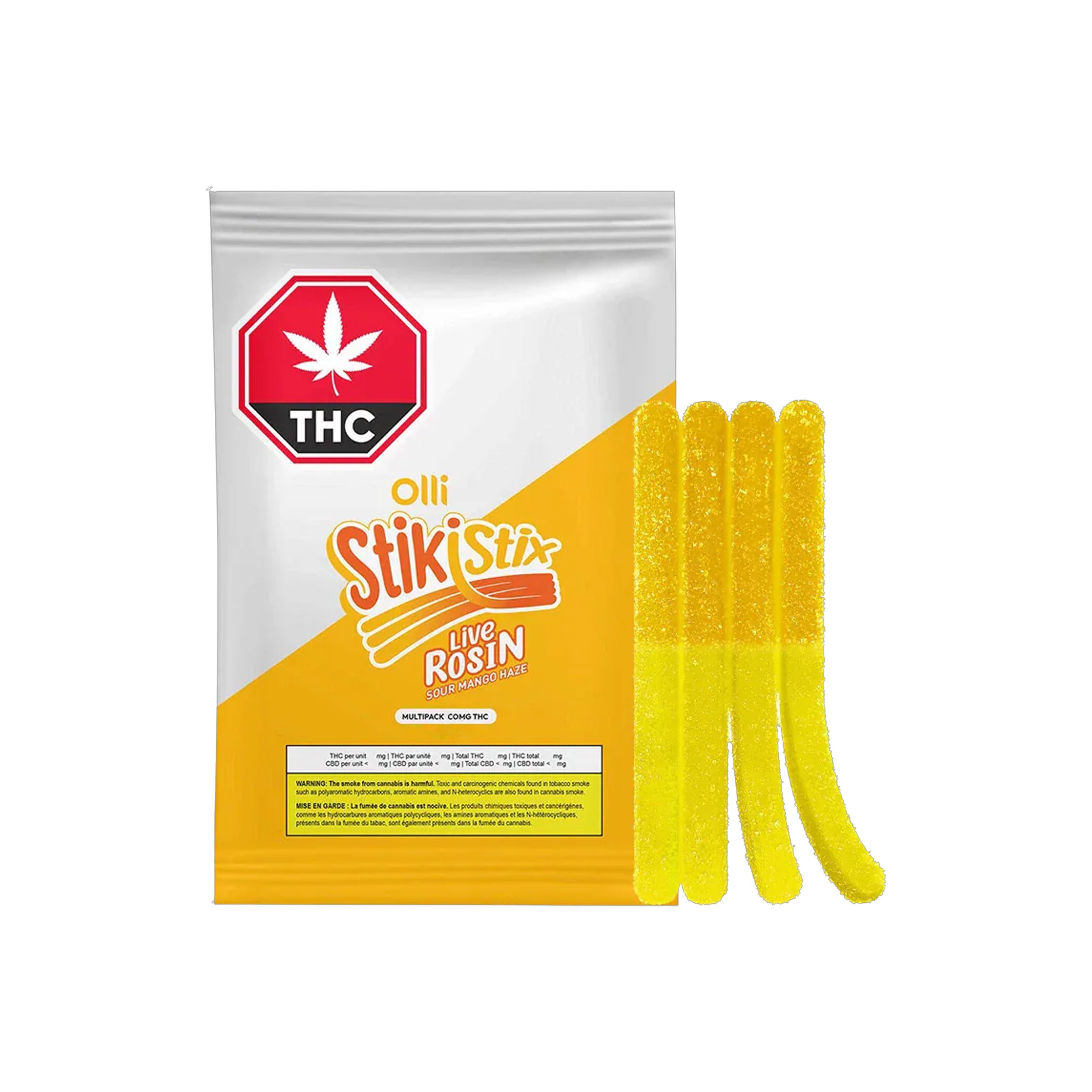 Olli StikiStix : 100THC MULTI PK LIVE ROSIN SOUR MANGO HAZE CHEWS - 10 PACK 1 StikiStix : 100THC MULTI PK LIVE ROSIN SOUR MANGO HAZE CHEWS - 10 PACK