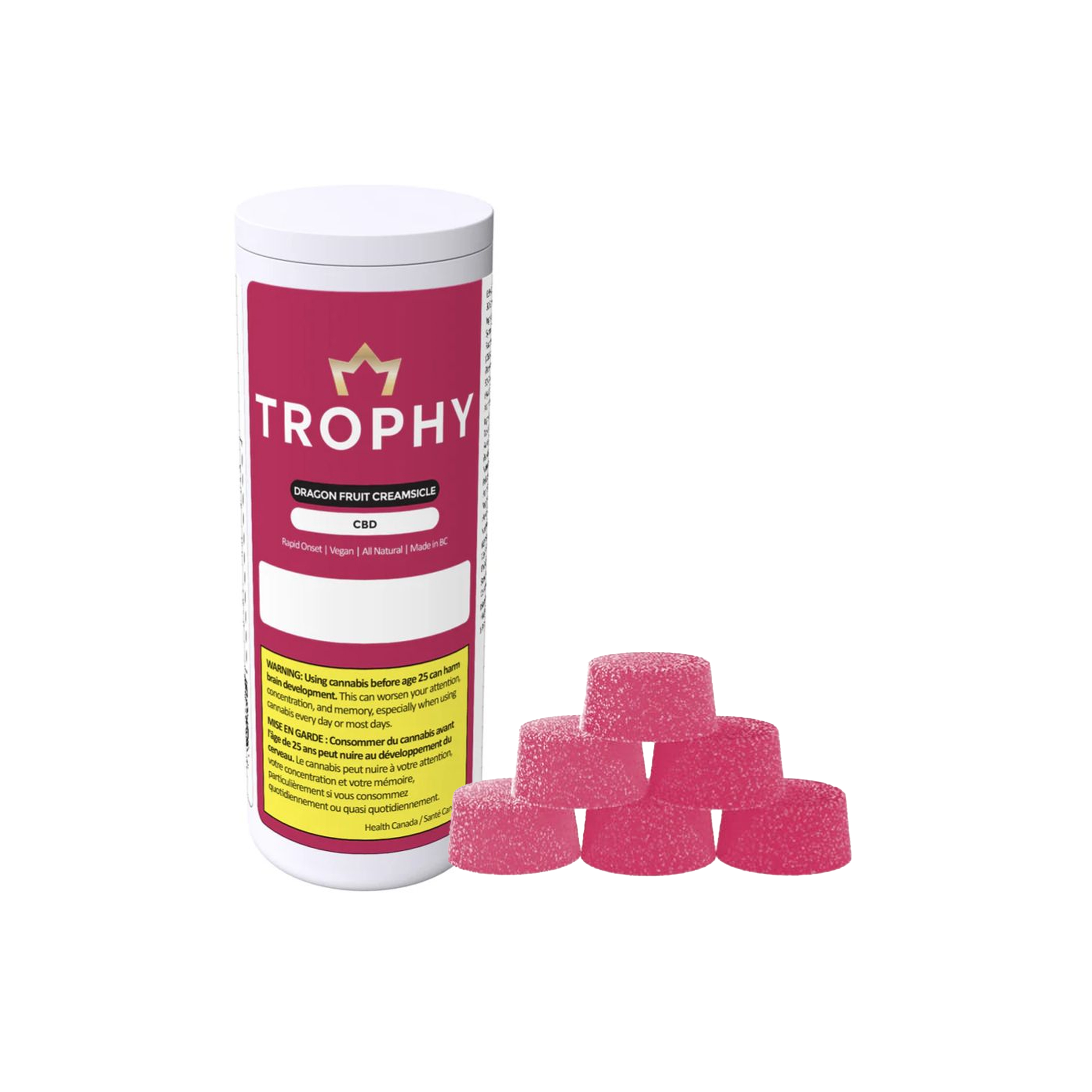Trophy : DRAGON FRUIT CREAMSICLE GUMMIES 1 Trophy : DRAGON FRUIT CREAMSICLE GUMMIES