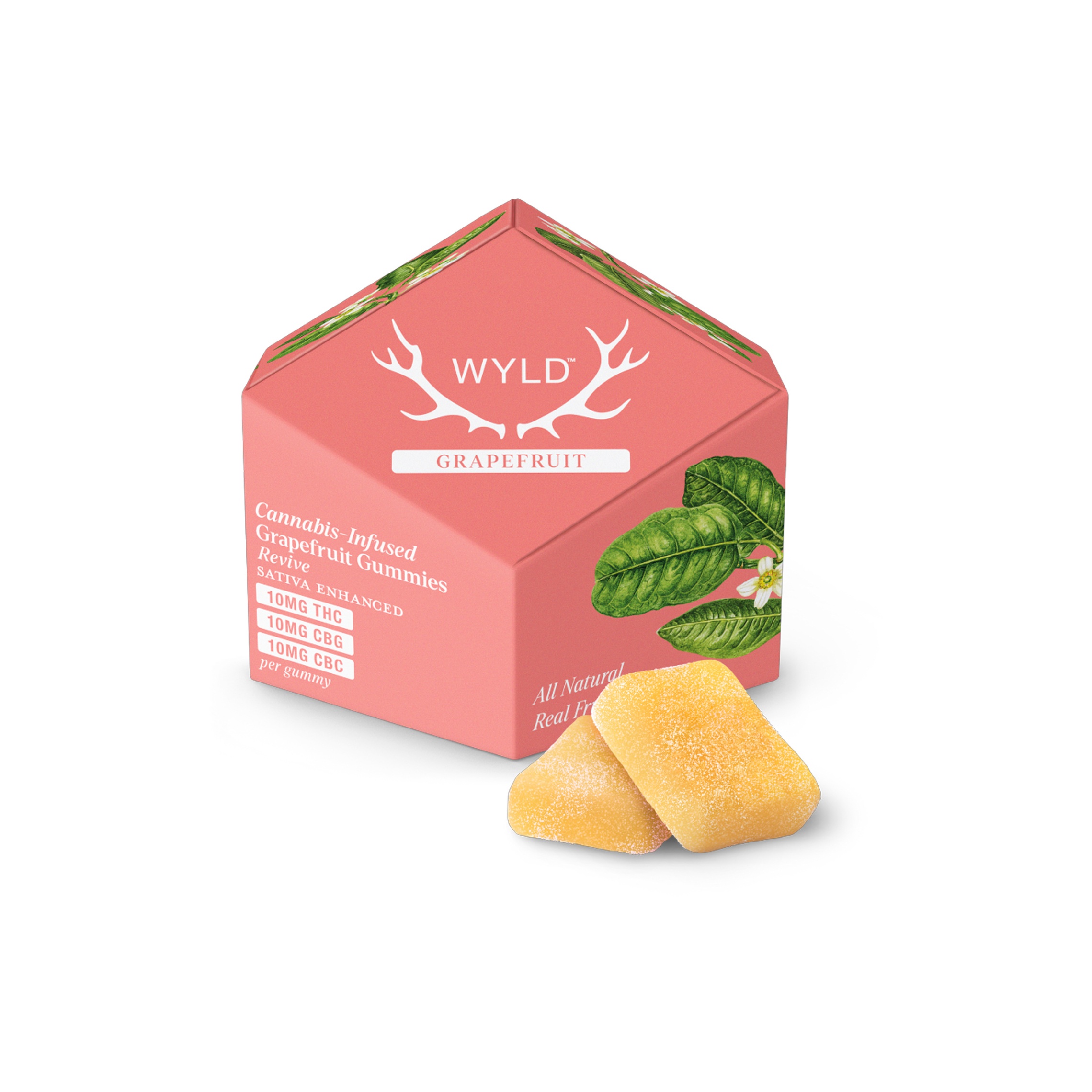 Wyld : REAL FRUIT GRAPEFRUIT THC:CBG:CBC GUMMIES MULTI - 10 PACK 1 Wyld : REAL FRUIT GRAPEFRUIT THC:CBG:CBC GUMMIES MULTI - 10 PACK