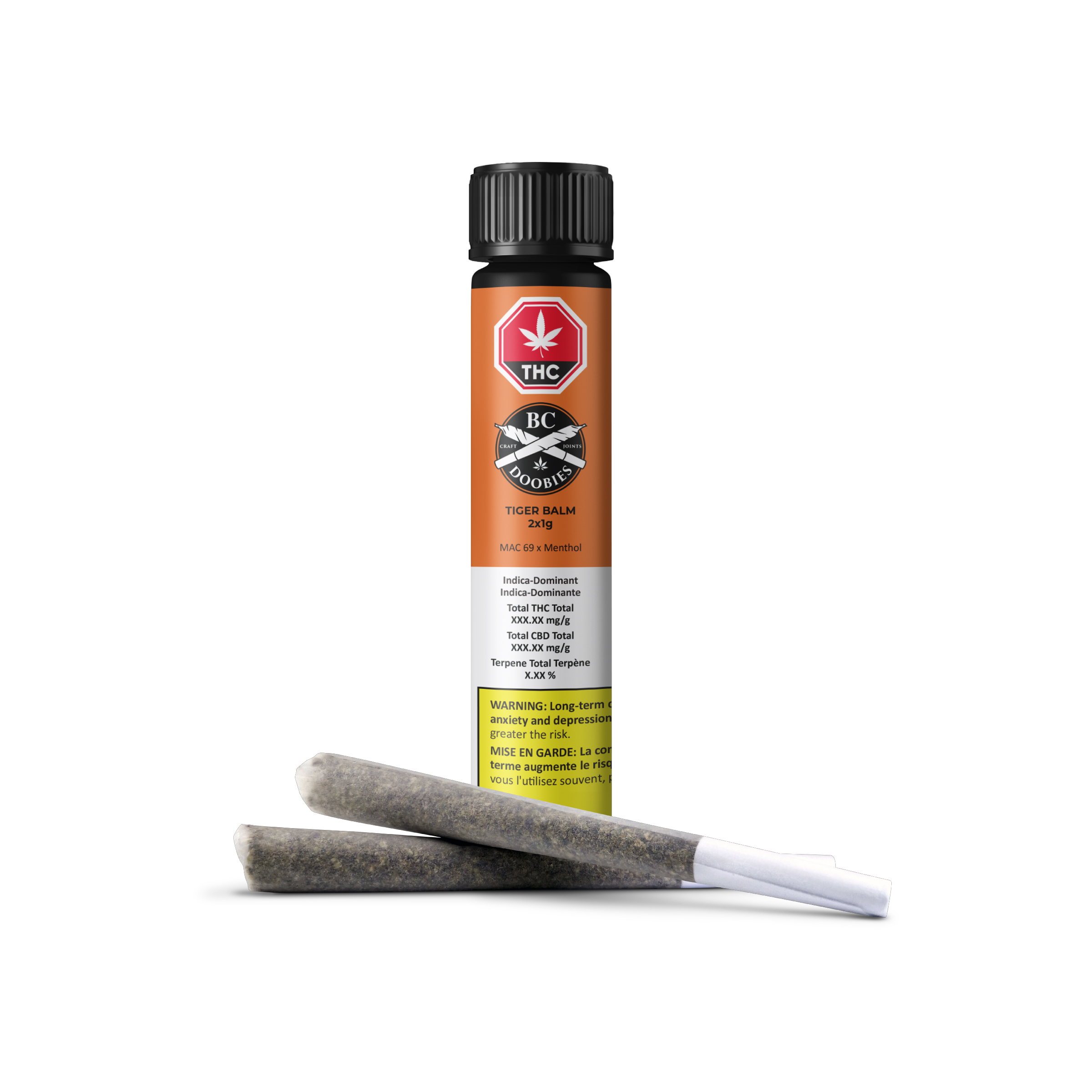BC Doobies : TIGER BALM PRE-ROLLS - 2 x 1g 1 BC Doobies : TIGER BALM PRE-ROLLS - 2 x 1g