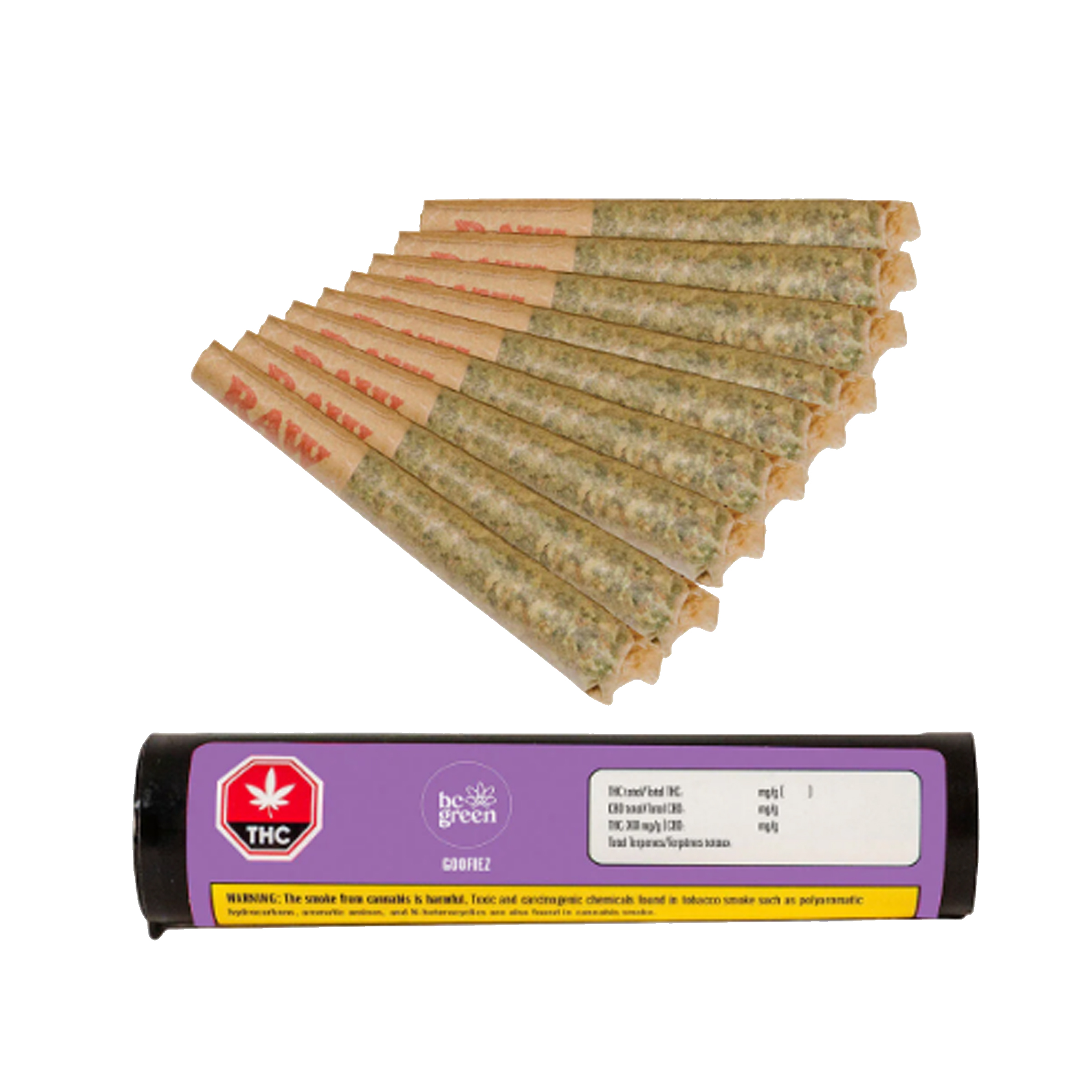 BC Green : GOOFIEZ PRE-ROLLS - 3 x 0.5g 1 BC Green : GOOFIEZ PRE-ROLLS - 3 x 0.5g