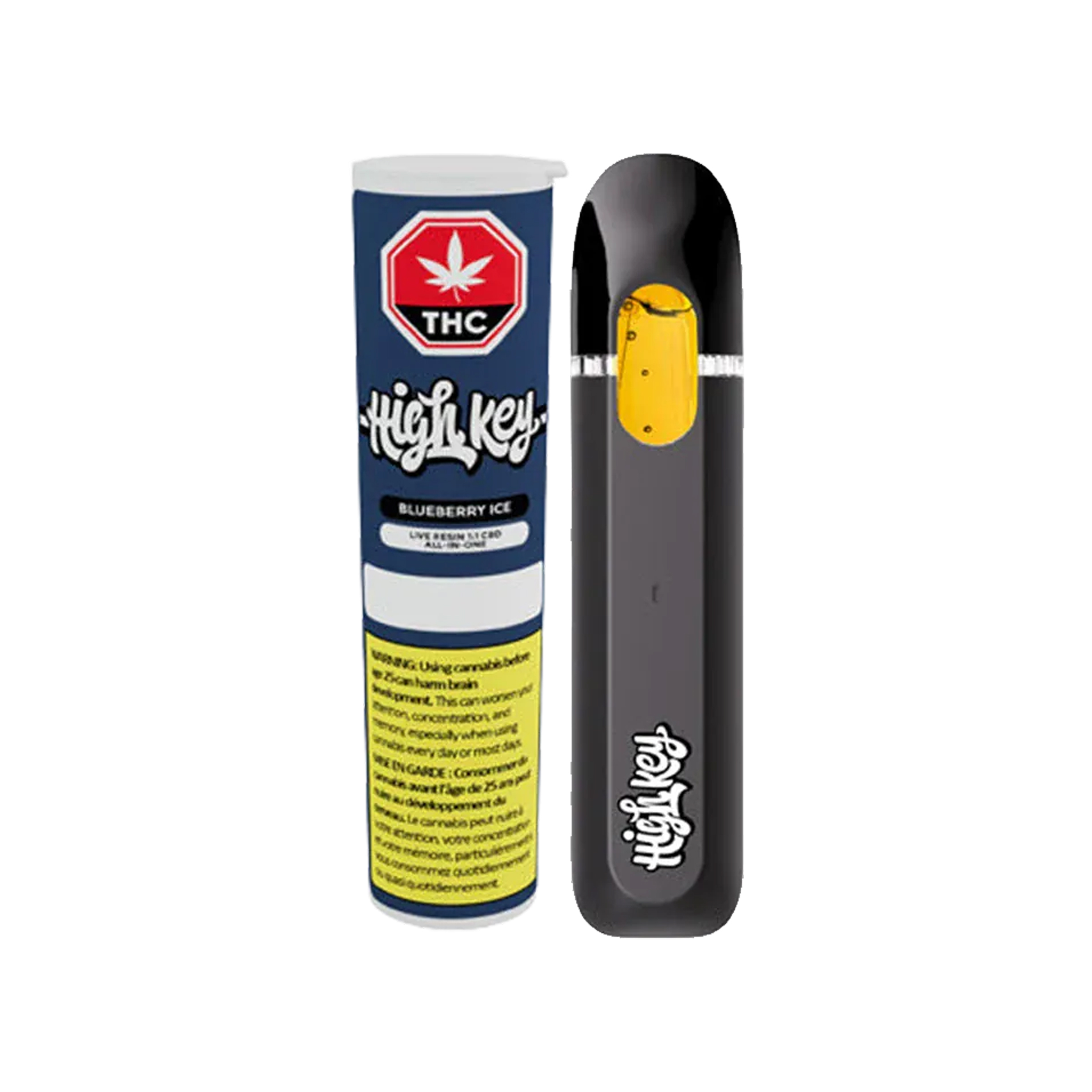 High Key : BLUEBERRY ICE LIVE RESIN 1:1 CBD ALL-IN-ONE VAPE - 1g 1 High Key : BLUEBERRY ICE LIVE RESIN 1:1 CBD ALL-IN-ONE VAPE - 1g