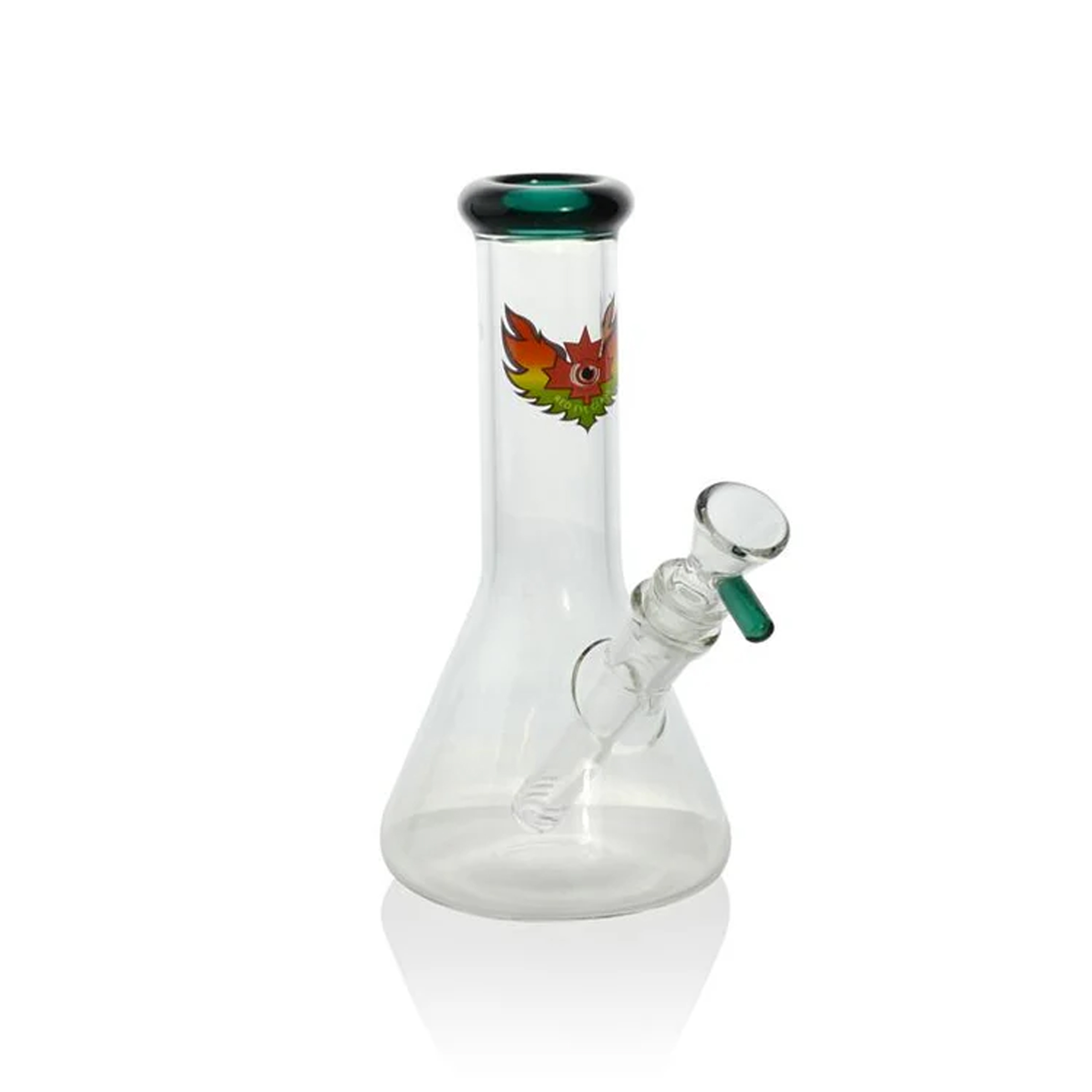 Red Eye Glass : 8" TALL BEAKER BONG - GREEN 1 Red Eye Glass : 8" TALL BEAKER BONG - green