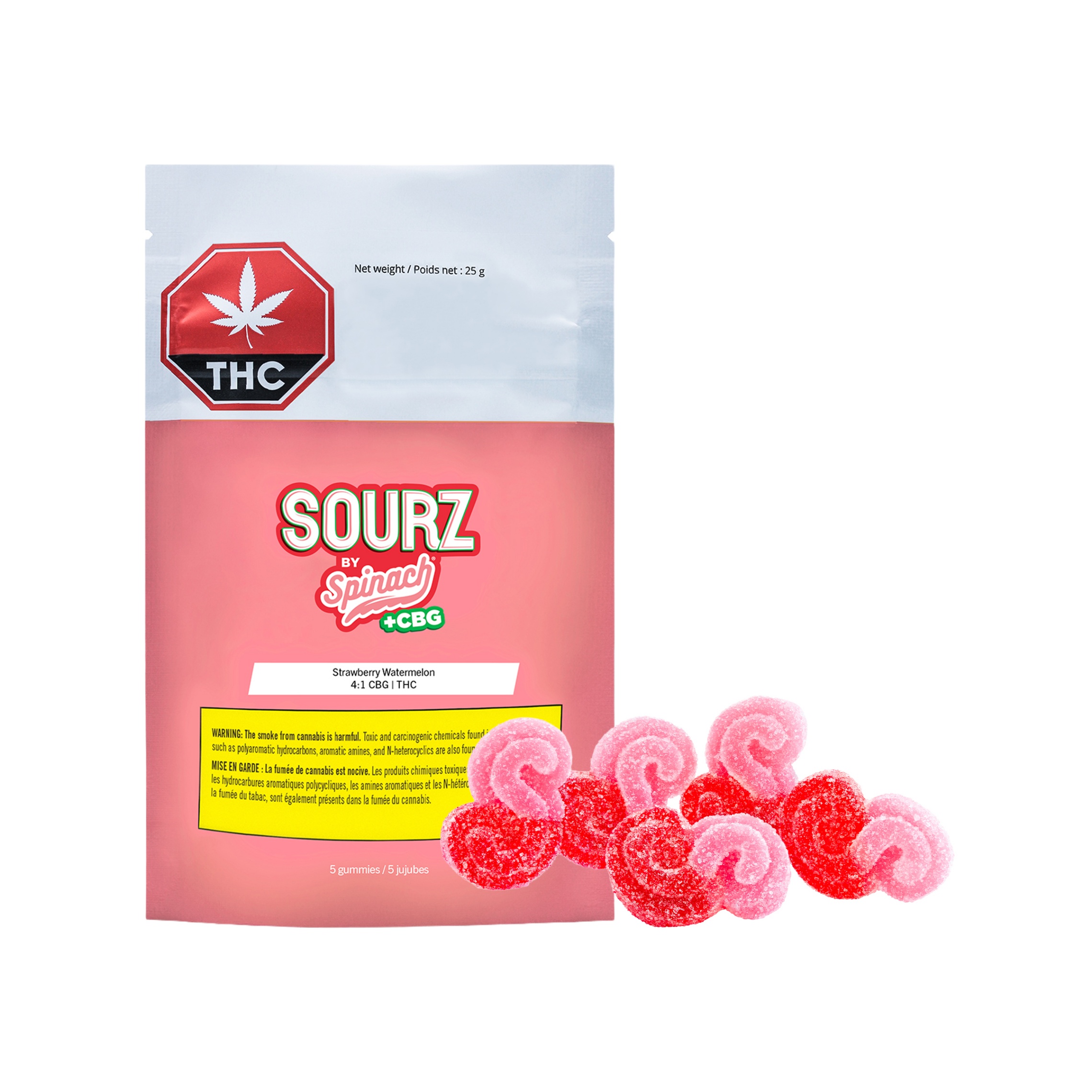 Spinach : SOURZ STRAWBERRY WATERMELON 4:1 CBG:THC GUMMIES 1 Spinach : SOURZ STRAWBERRY WATERMELON 4:1 CBG:THC GUMMIES